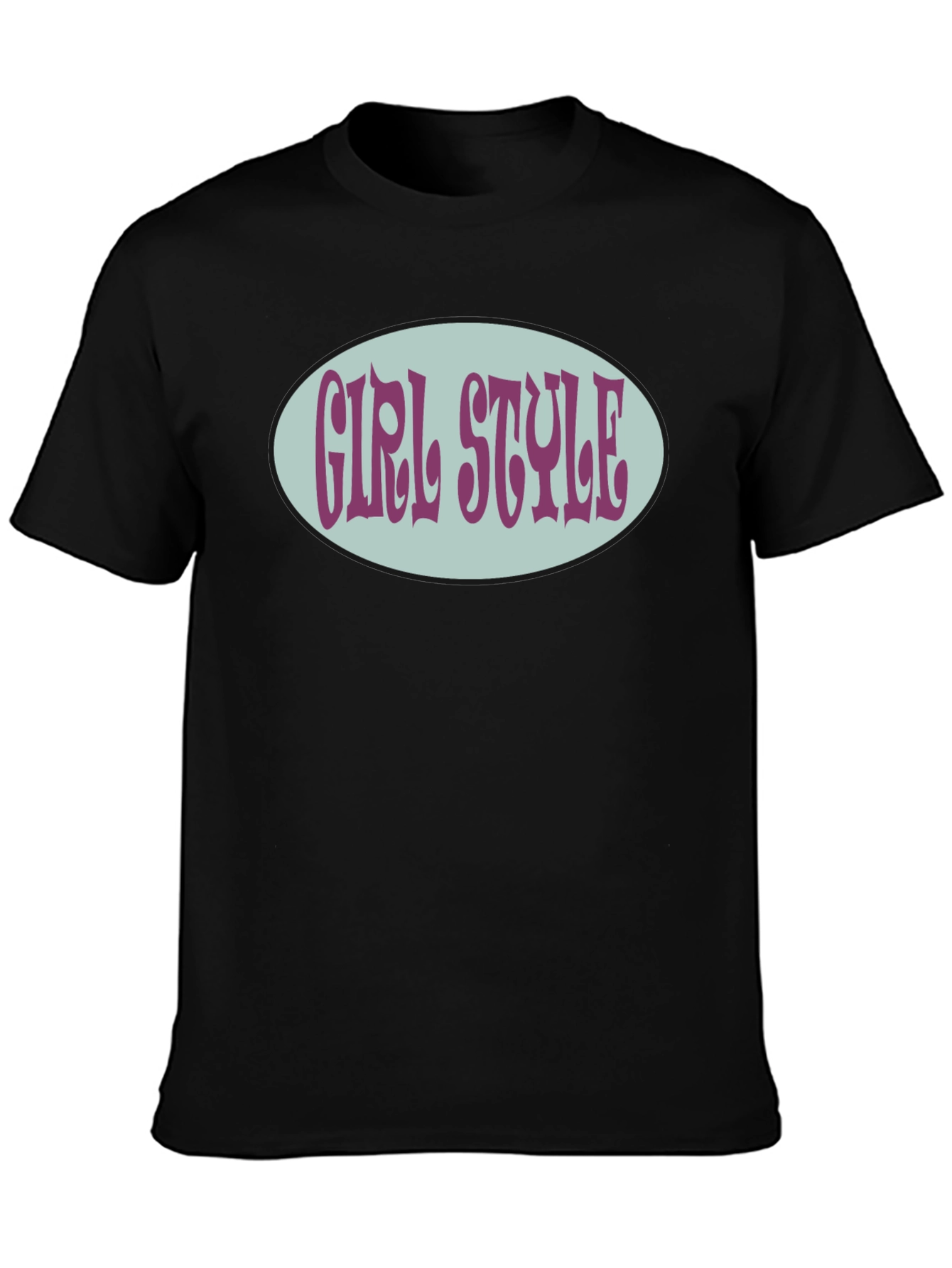 Girl Style Graphic Tee - Retro Oval Design
