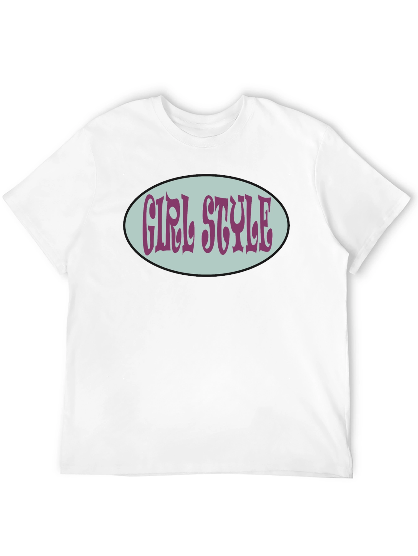 Girl Style Graphic Tee - Retro Oval Design