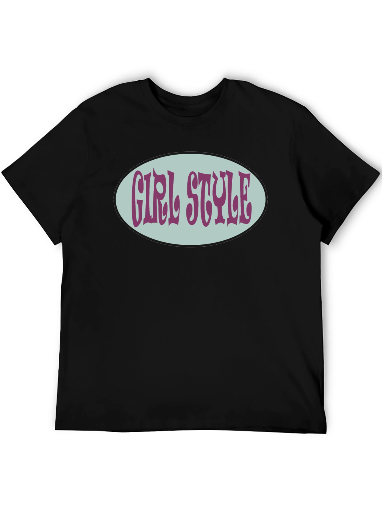 Girl Style Graphic Tee - Retro Oval Design