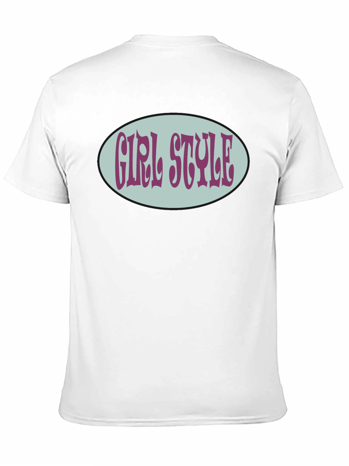 Girl Style Graphic Tee - Retro Oval Design