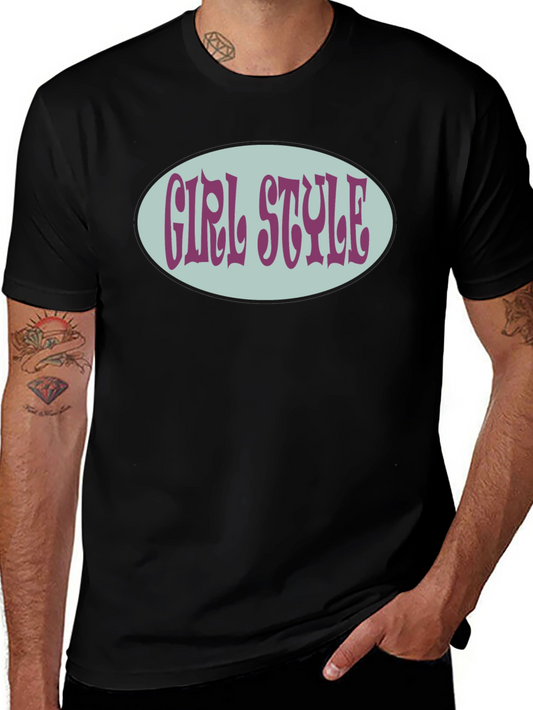 Girl Style Graphic Tee - Retro Oval Design