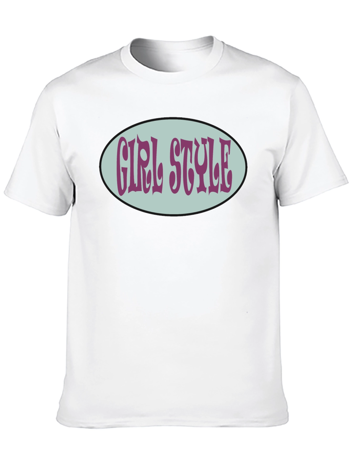 Girl Style Graphic Tee - Retro Oval Design
