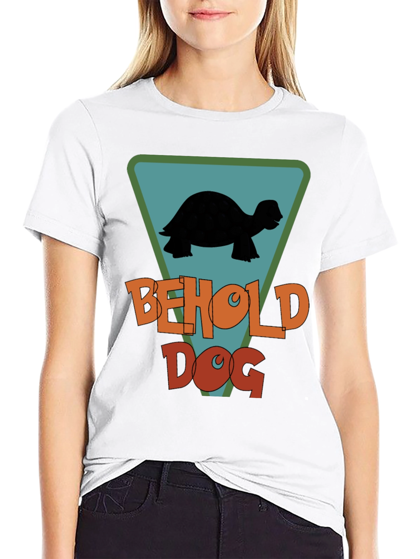 Behold Dog Turtle Graphic T-Shirt