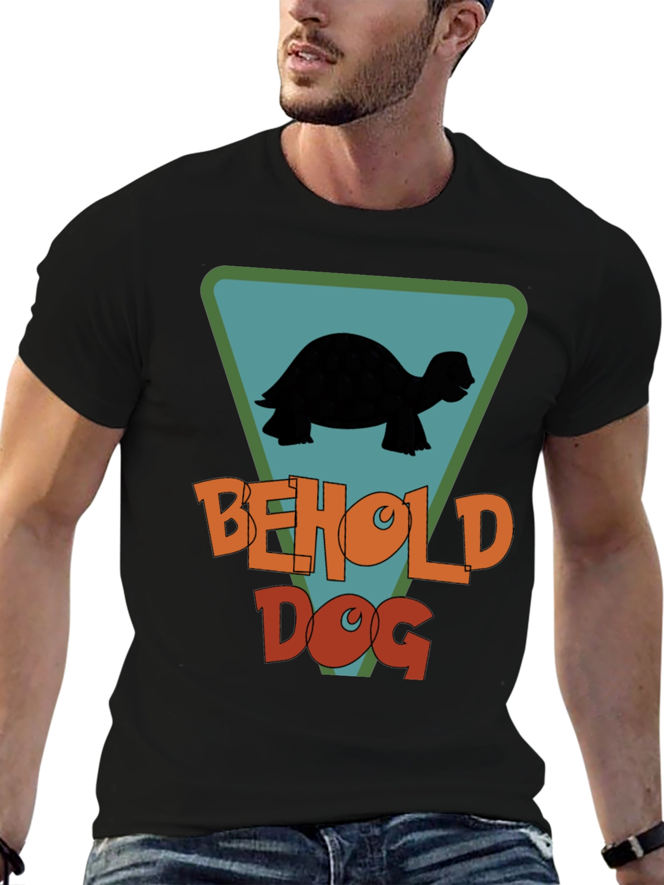 Behold Dog Turtle Graphic T-Shirt