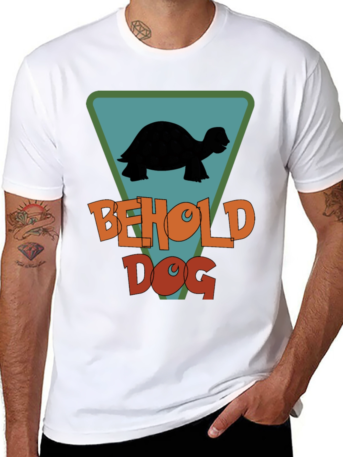 Behold Dog Turtle Graphic T-Shirt