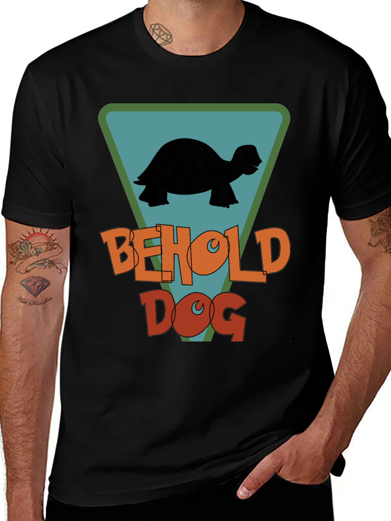 Behold Dog Turtle Graphic T-Shirt