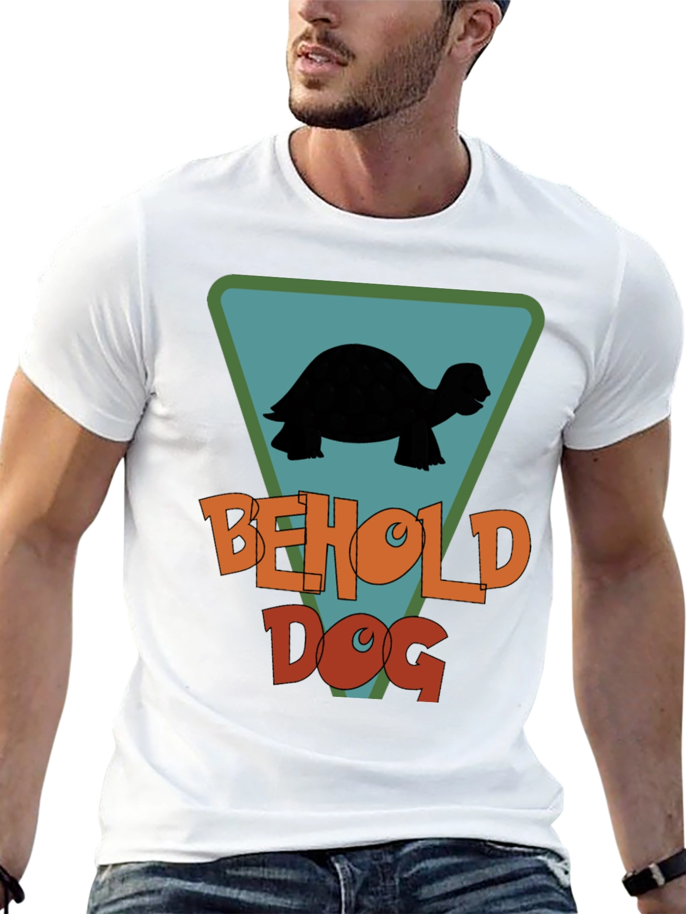 Behold Dog Turtle Graphic T-Shirt