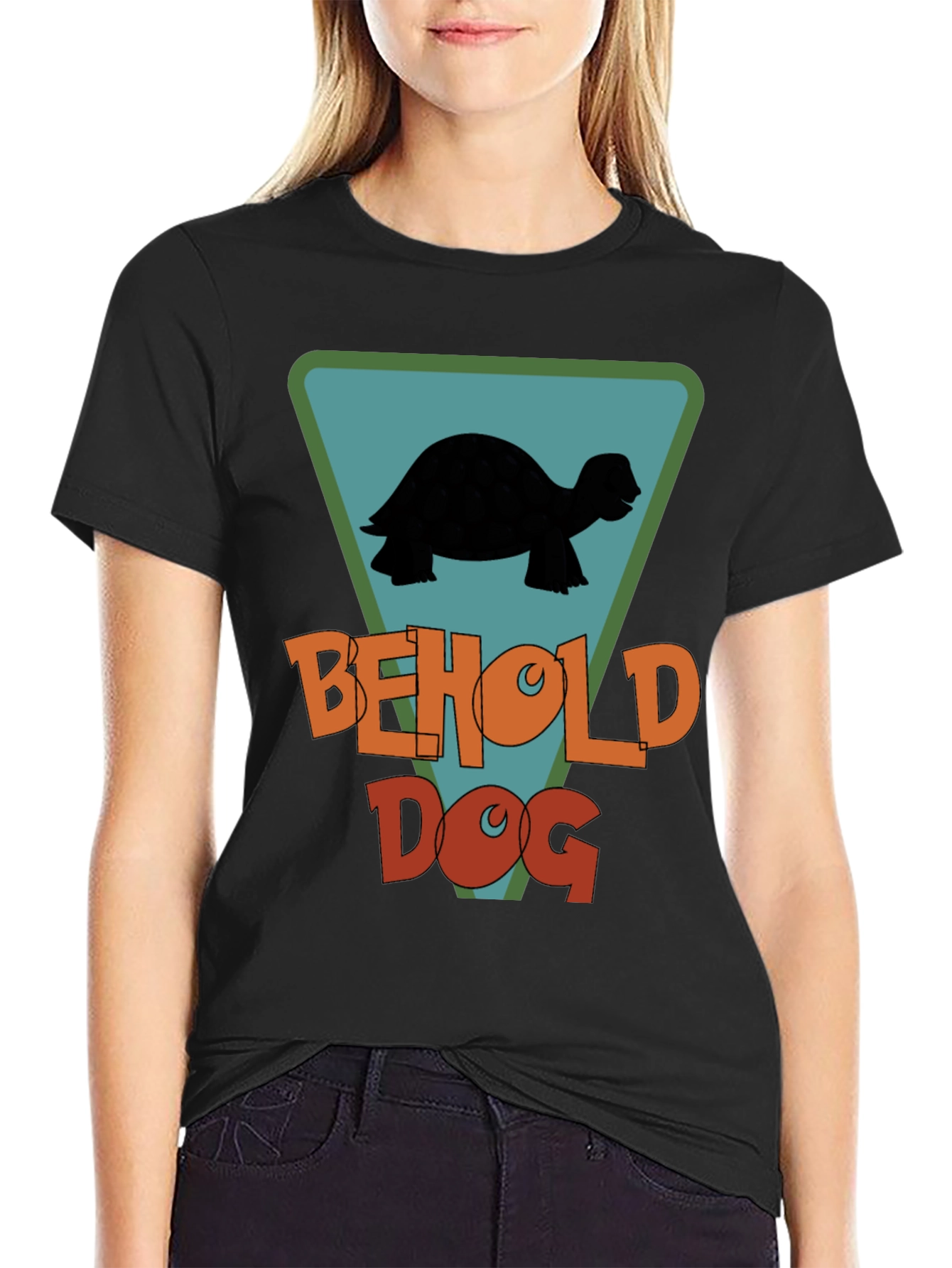 Behold Dog Turtle Graphic T-Shirt