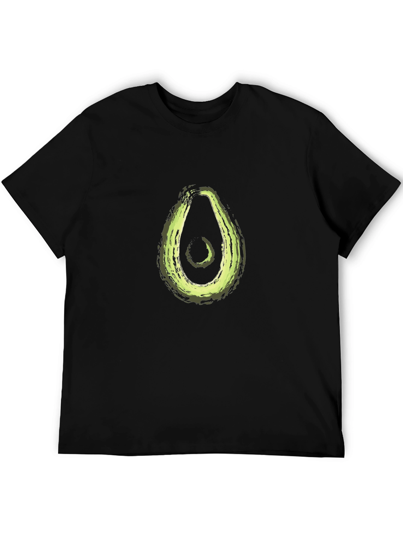Avocado Graphic Print Black T-Shirt
