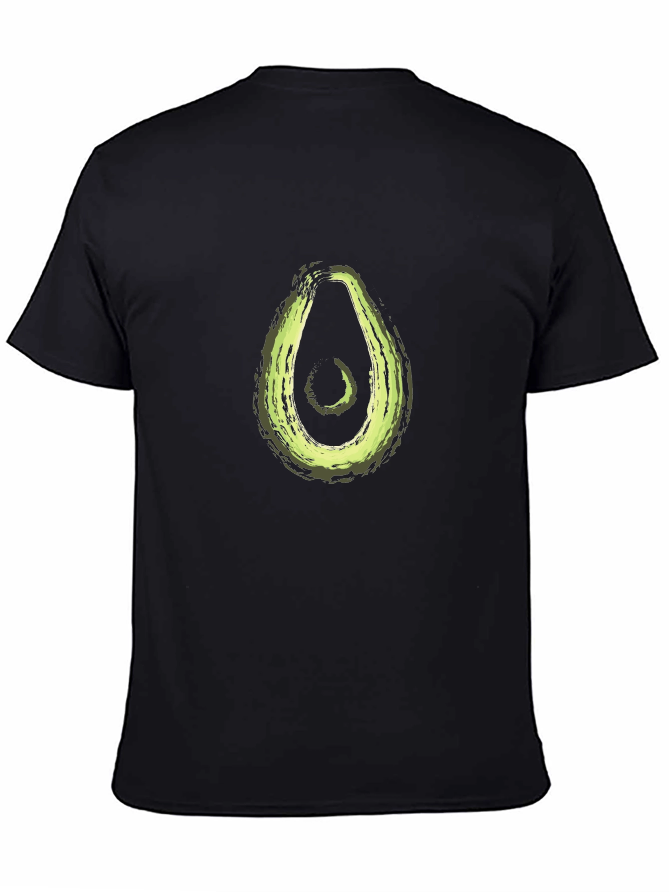 Avocado Graphic Print Black T-Shirt