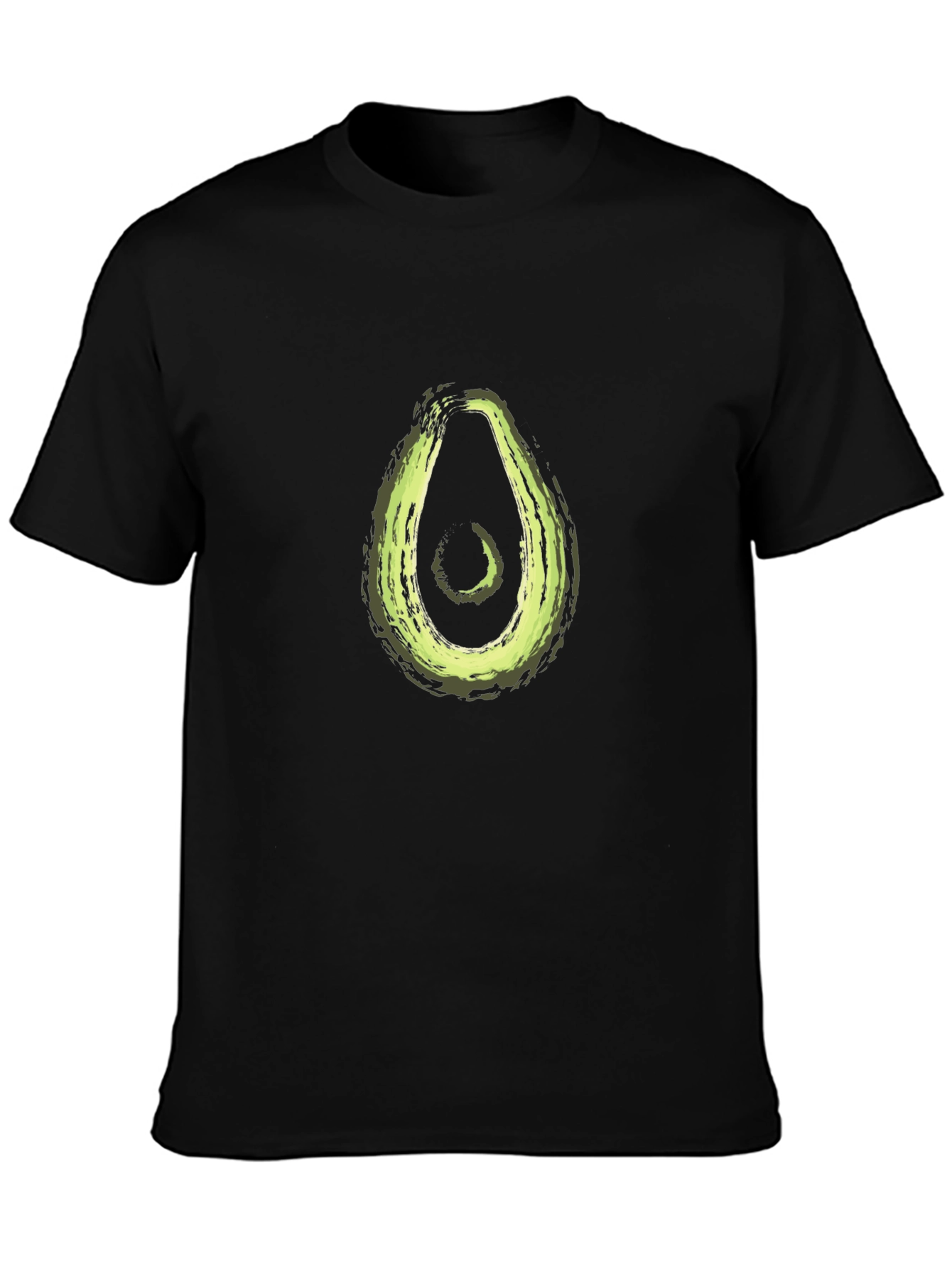 Avocado Graphic Print Black T-Shirt