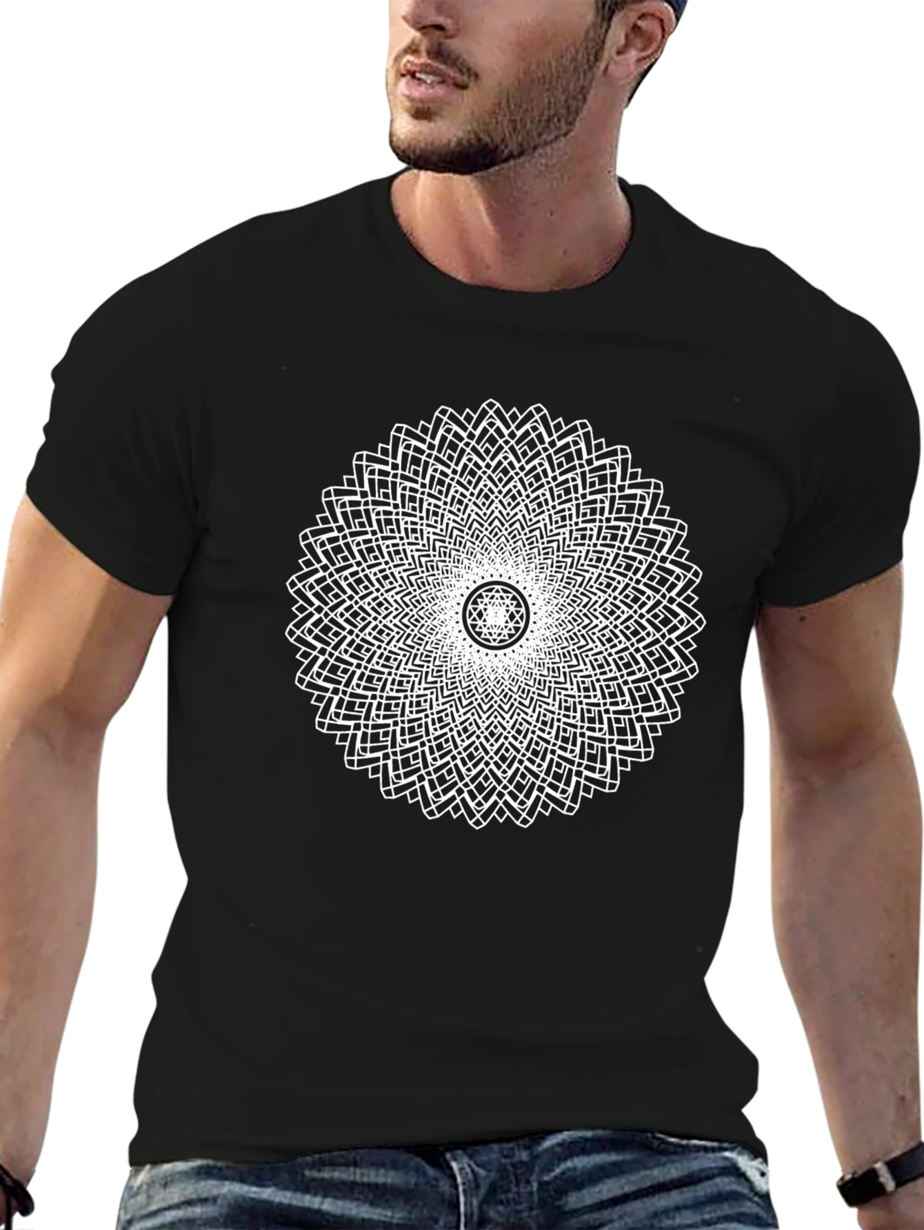 Geometric Mandala T-Shirt - Unique Design