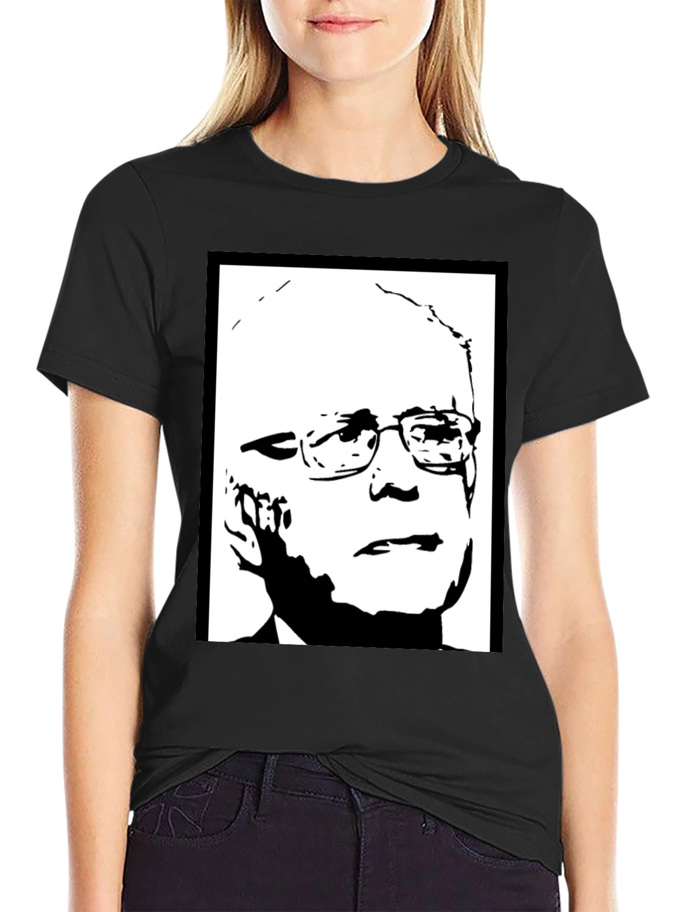 Political Graphic Tee - Bernie Sanders Portrait Shirt