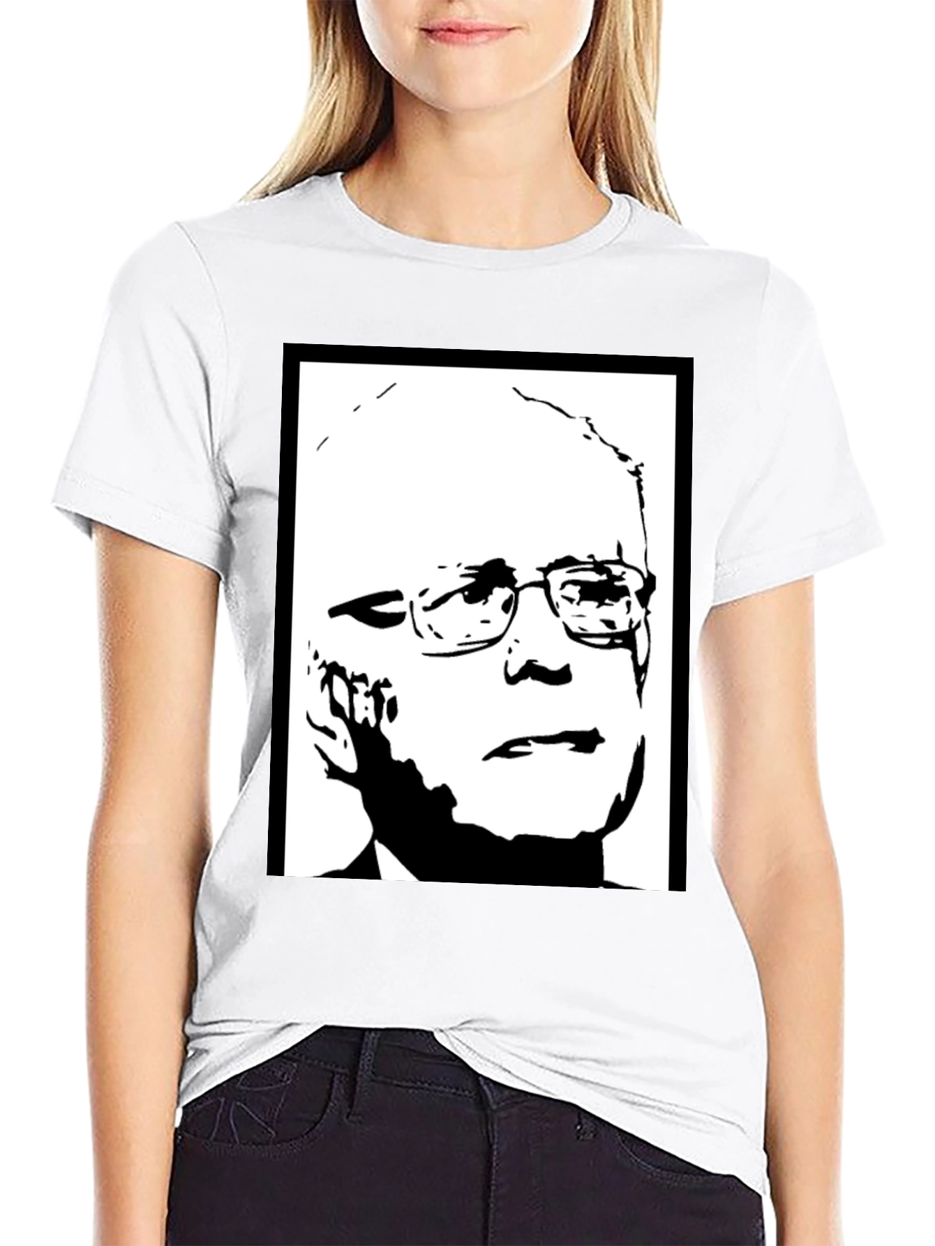Political Graphic Tee - Bernie Sanders Portrait Shirt