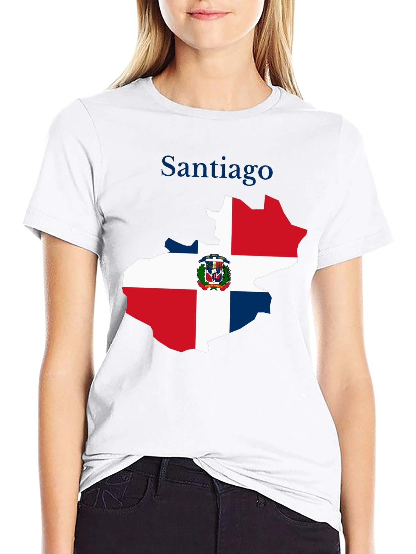 Santiago Dominican Republic Flag T-Shirt