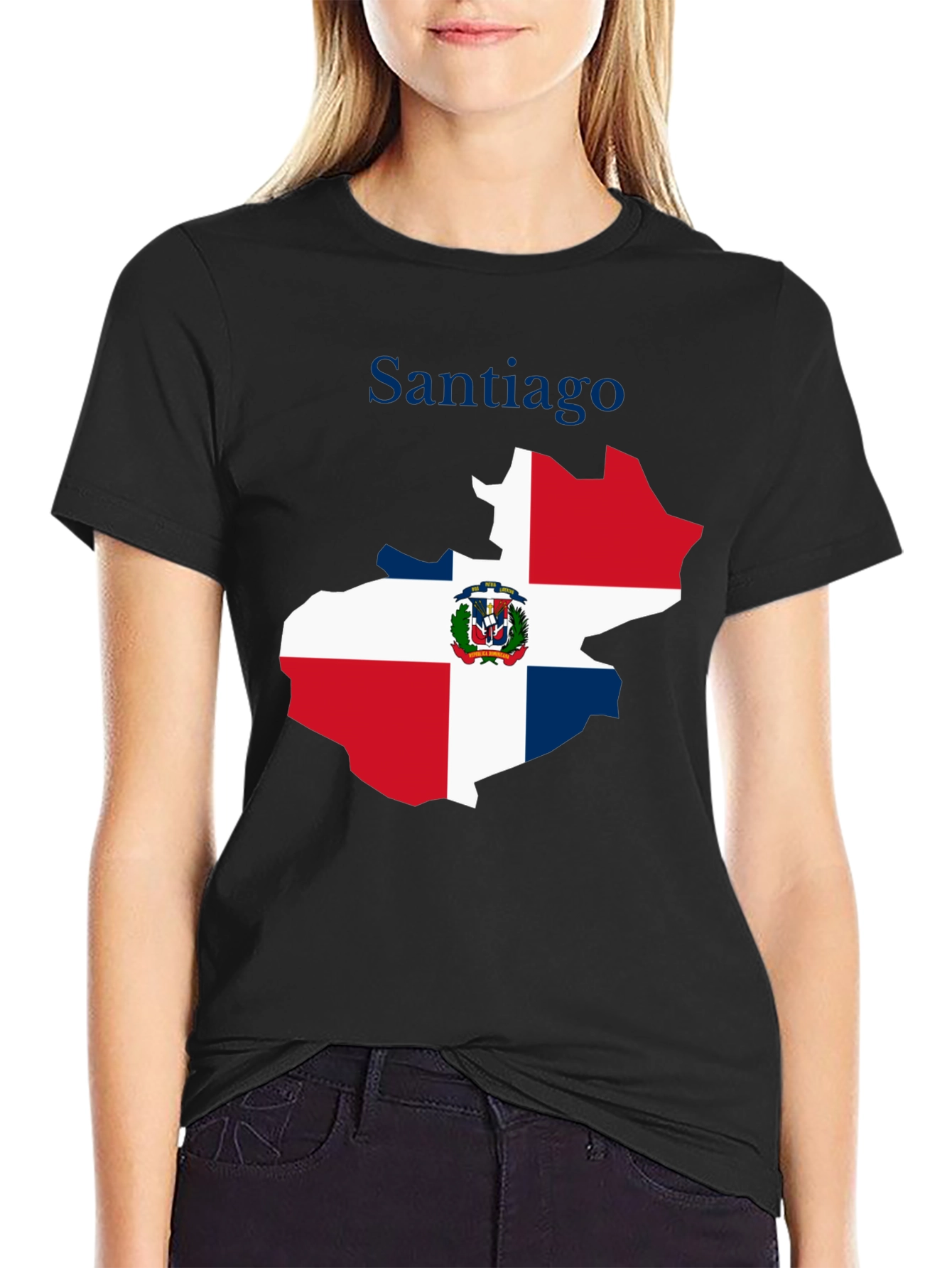 Santiago Dominican Republic Flag T-Shirt