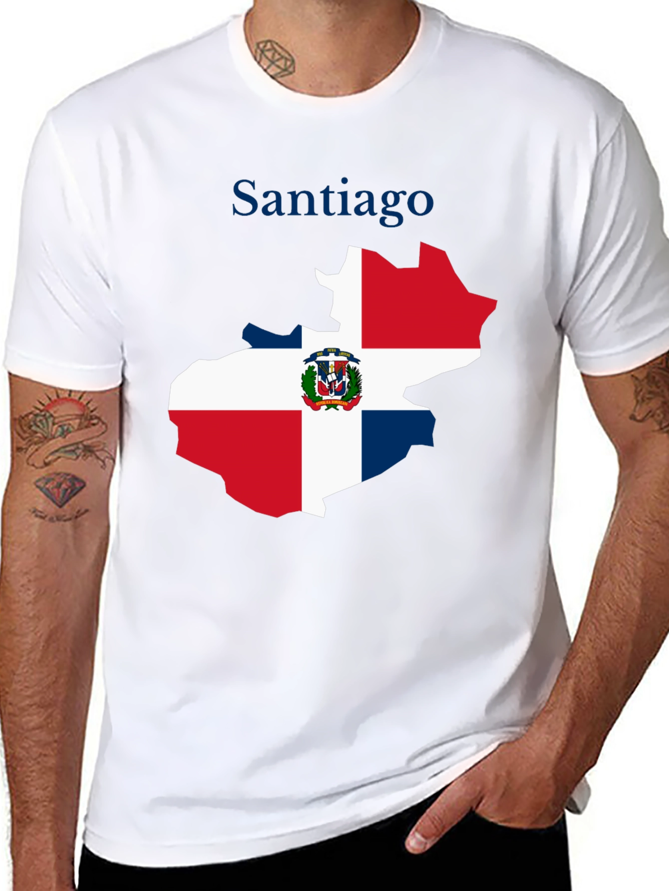 Santiago Dominican Republic Flag T-Shirt