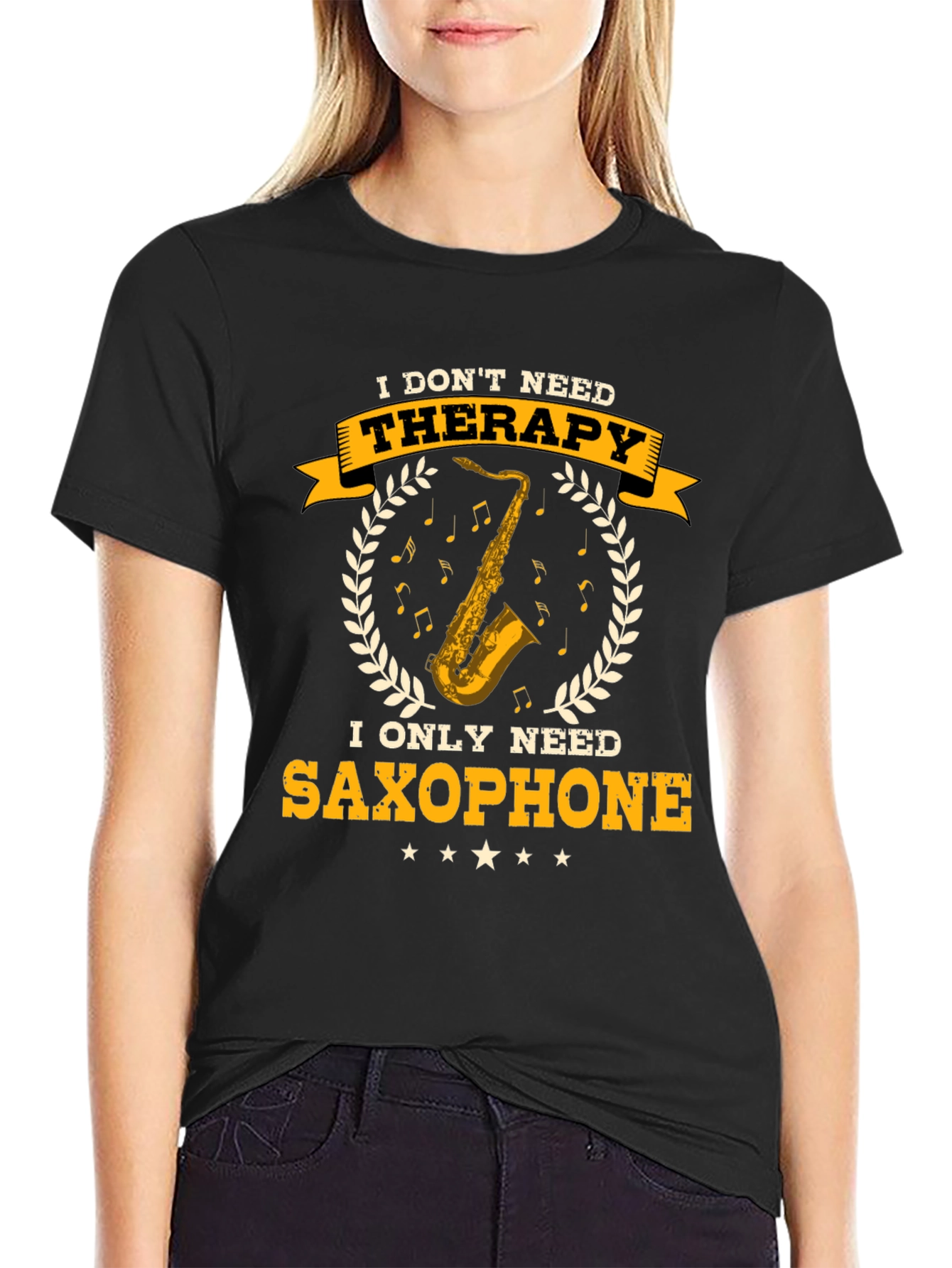 Saxophone Therapy T-Shirt - Musician Gift