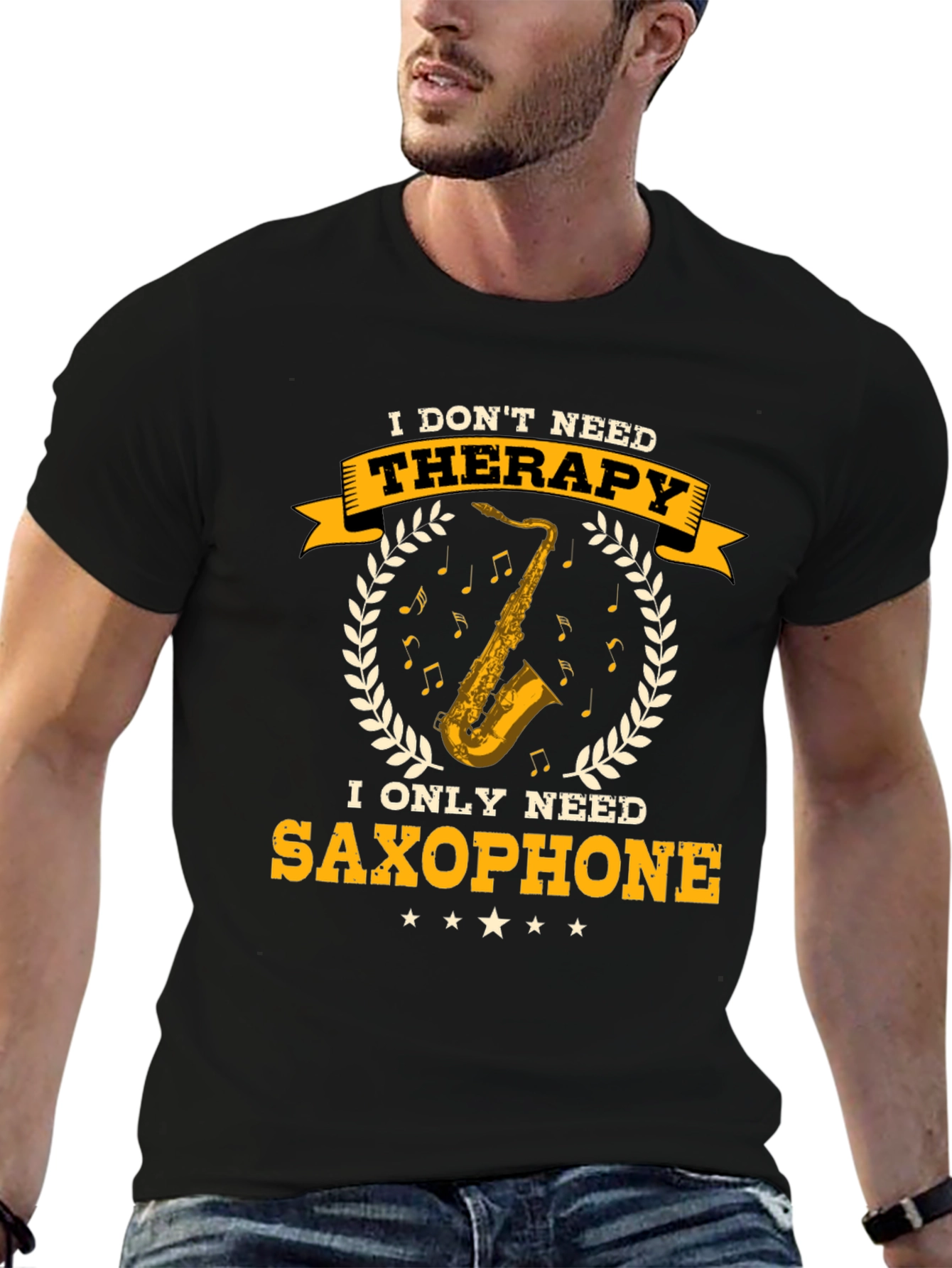 Saxophone Therapy T-Shirt - Musician Gift