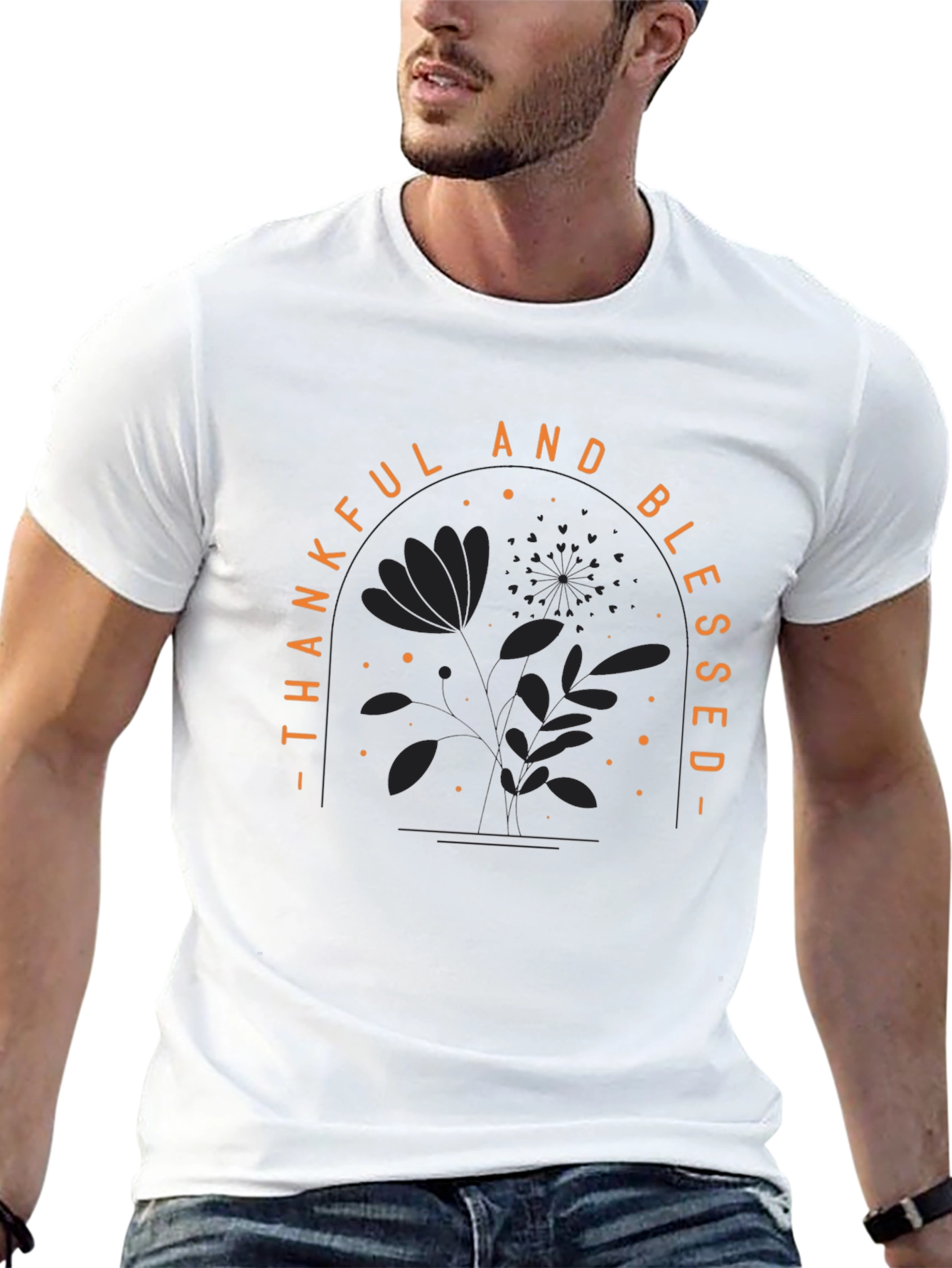 Thankful and Blessed Graphic T-Shirt