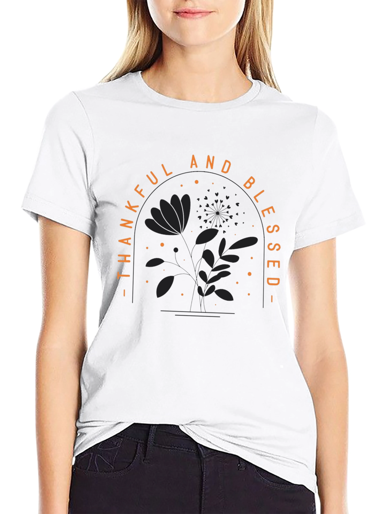 Thankful and Blessed Graphic T-Shirt