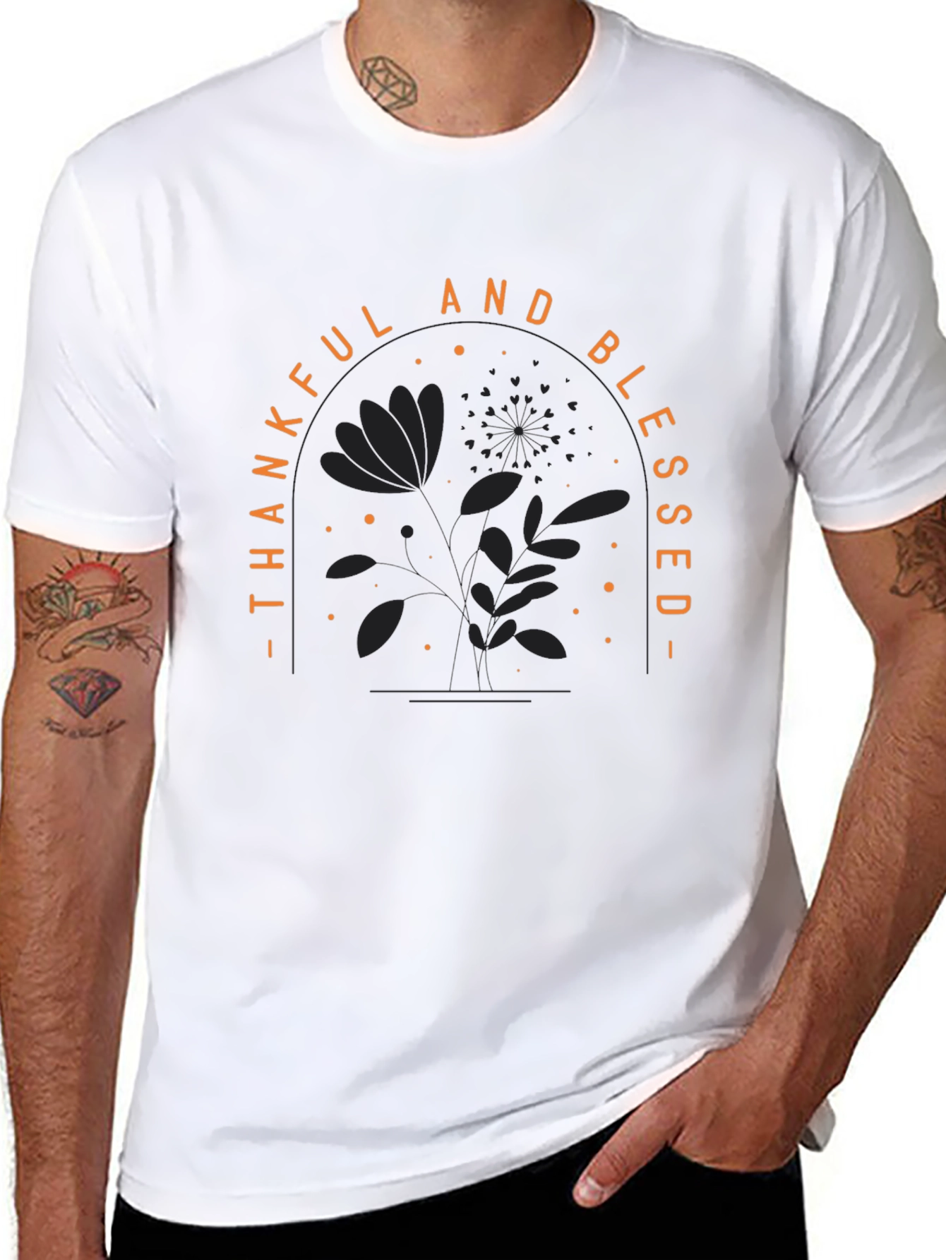 Thankful and Blessed Graphic T-Shirt