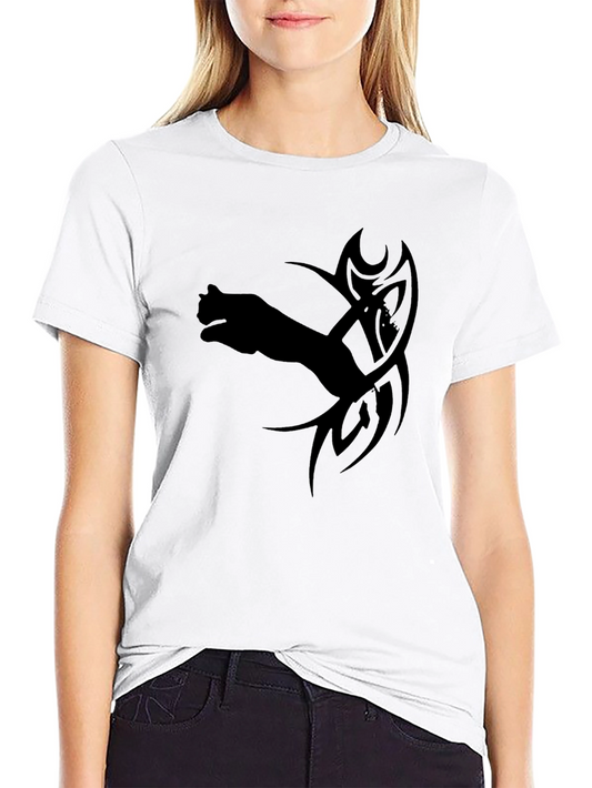 Black Graphic Tee with Puma Silhouette Design