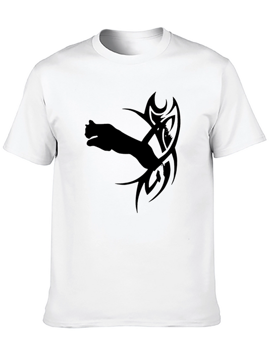 Black Graphic Tee with Puma Silhouette Design