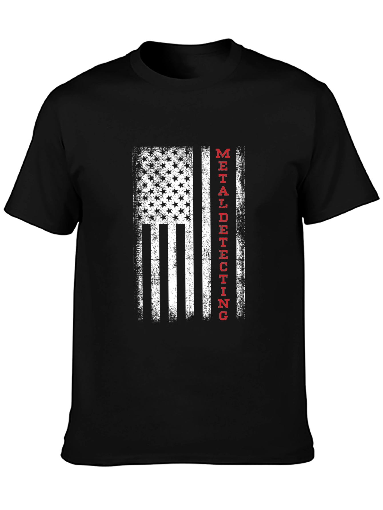 Metal Detecting USA Flag T-Shirt
