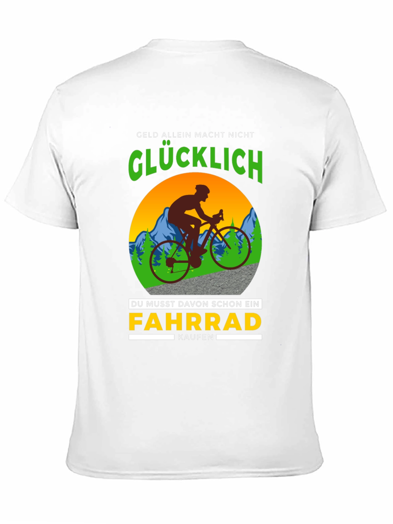 Funny Cycling T-Shirt - Geld Allein Macht Nicht Glucklich