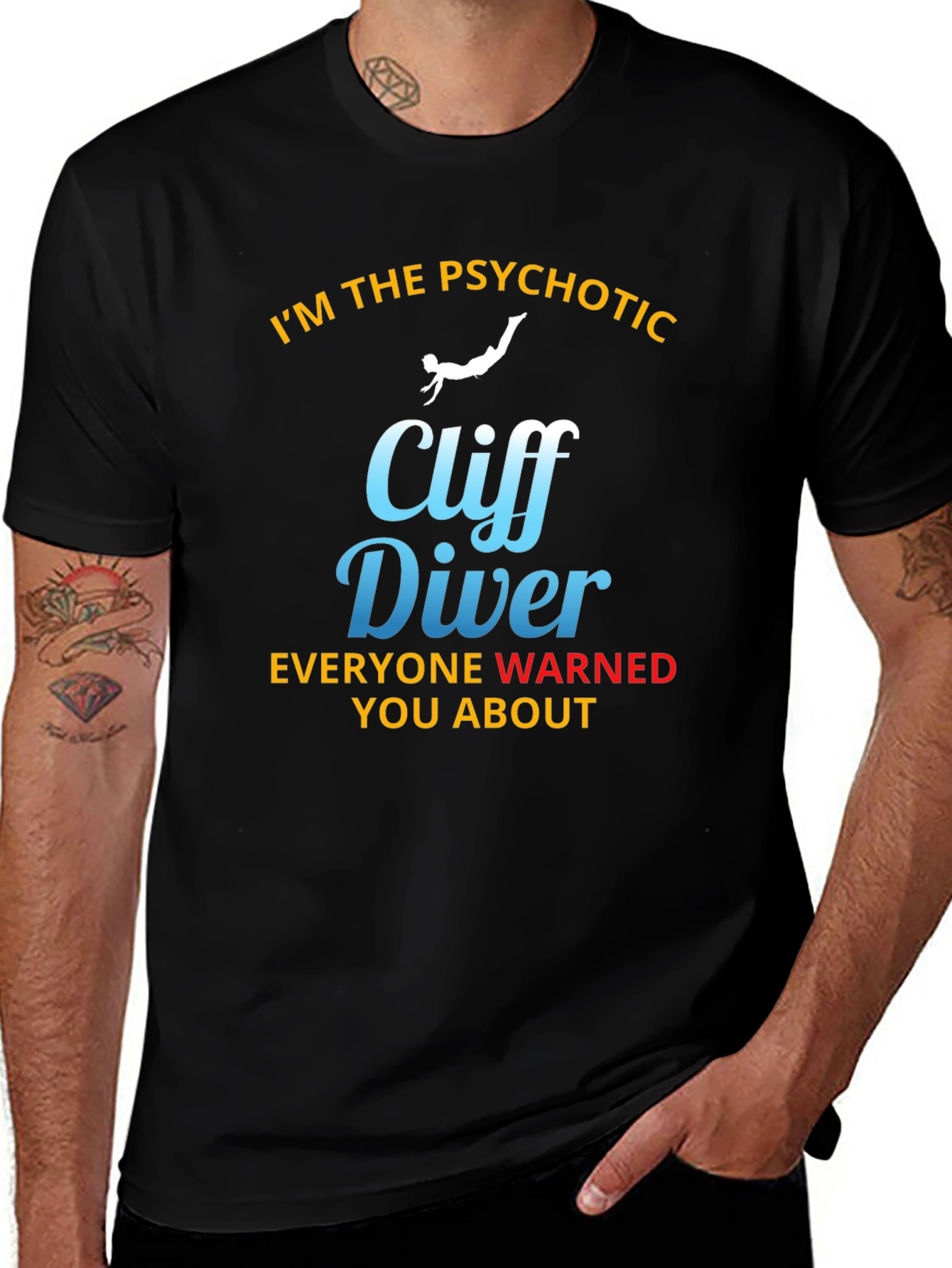 Psychotic Cliff Diver Graphic T-Shirt