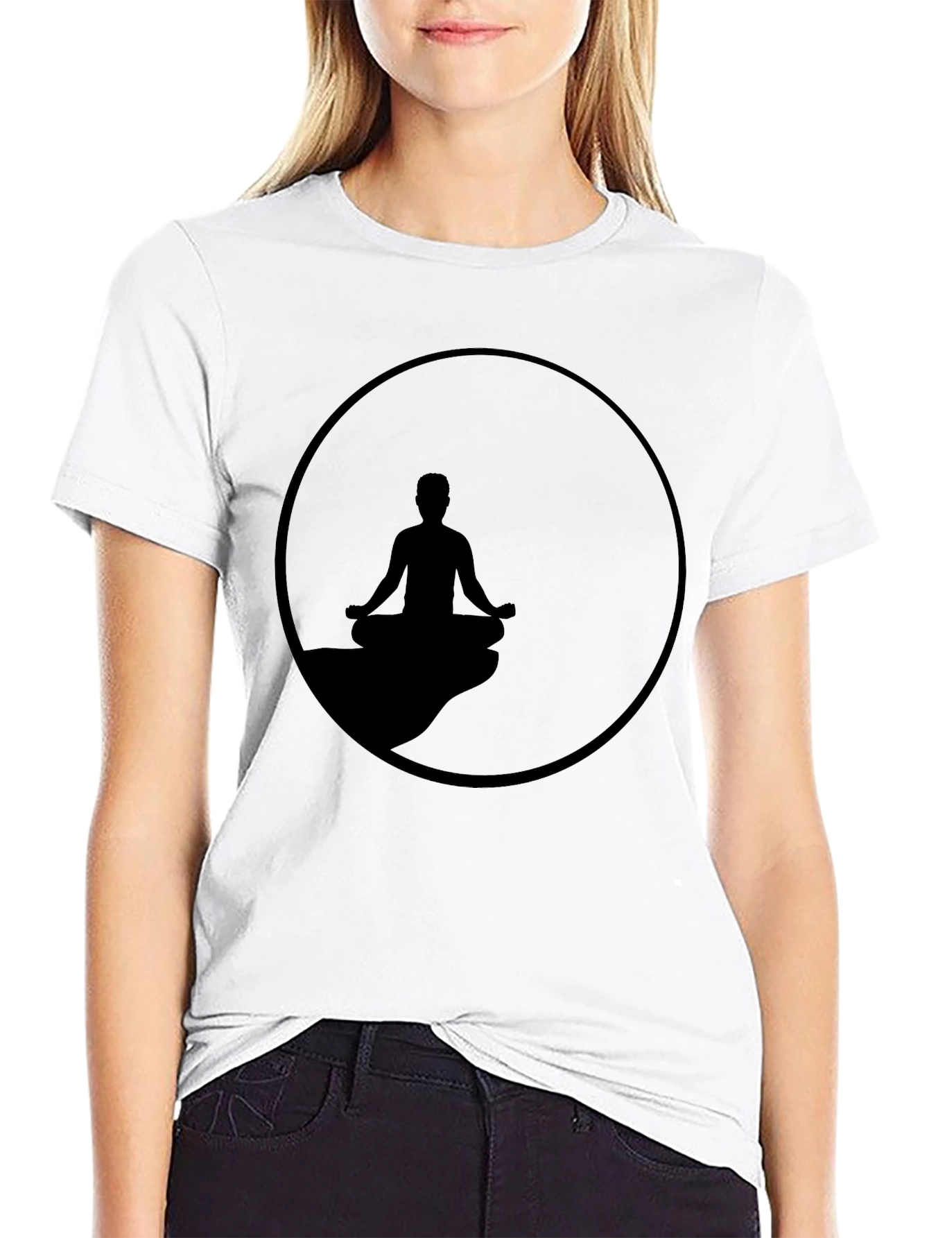 Zen Meditation T-Shirt - Relaxed Fit Black Tee