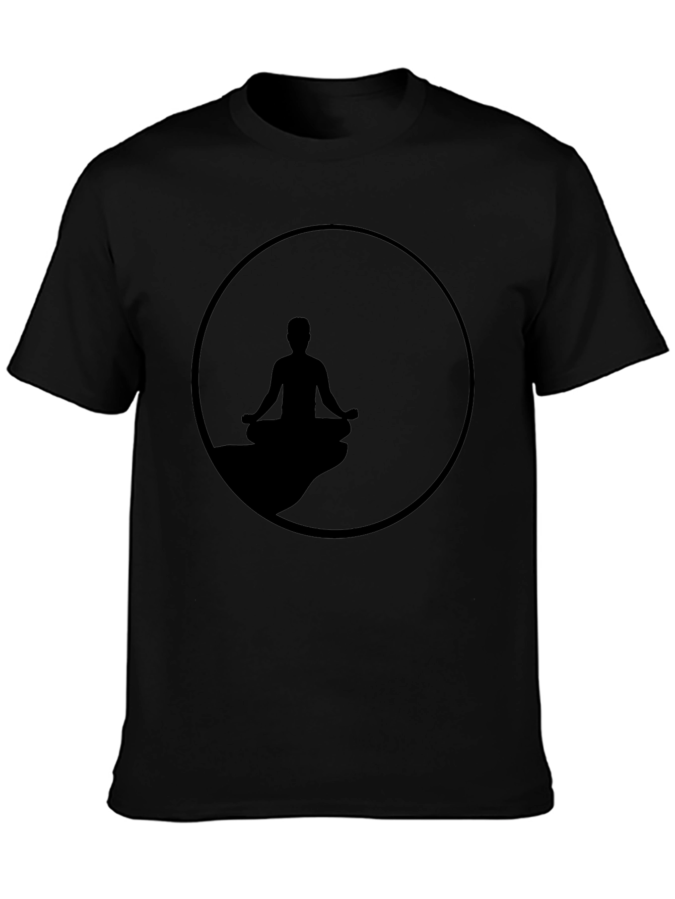 Zen Meditation T-Shirt - Relaxed Fit Black Tee