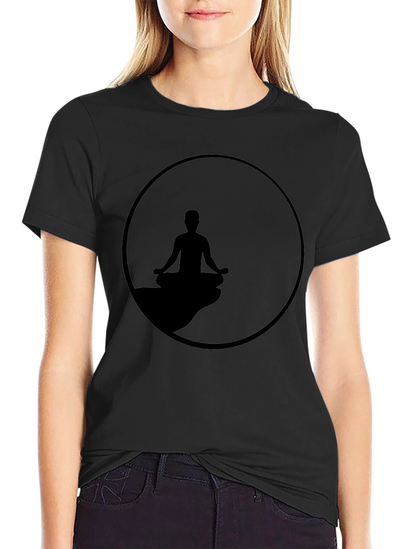Zen Meditation T-Shirt - Relaxed Fit Black Tee