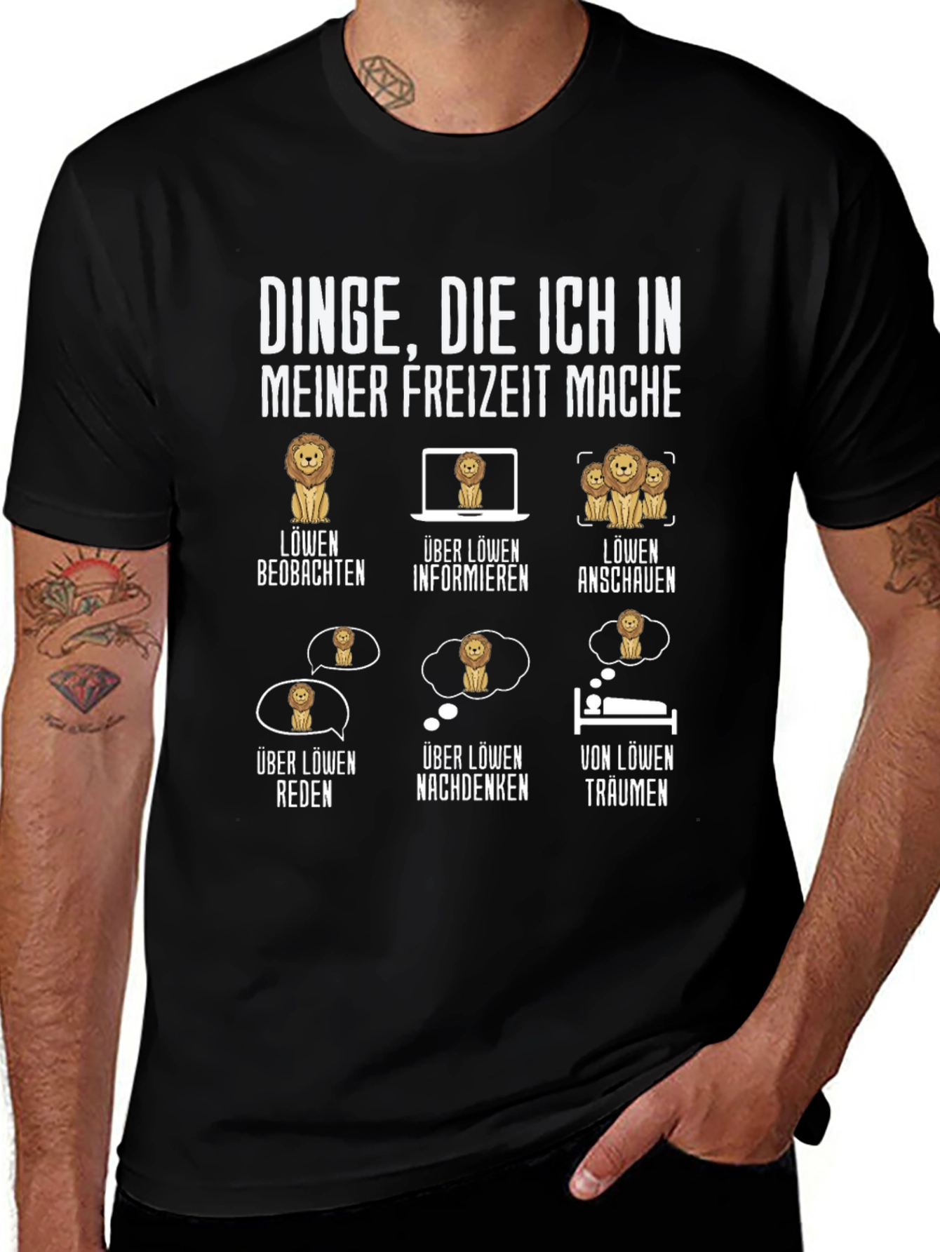 Lion Hobby T-Shirt - My Leisure Activities