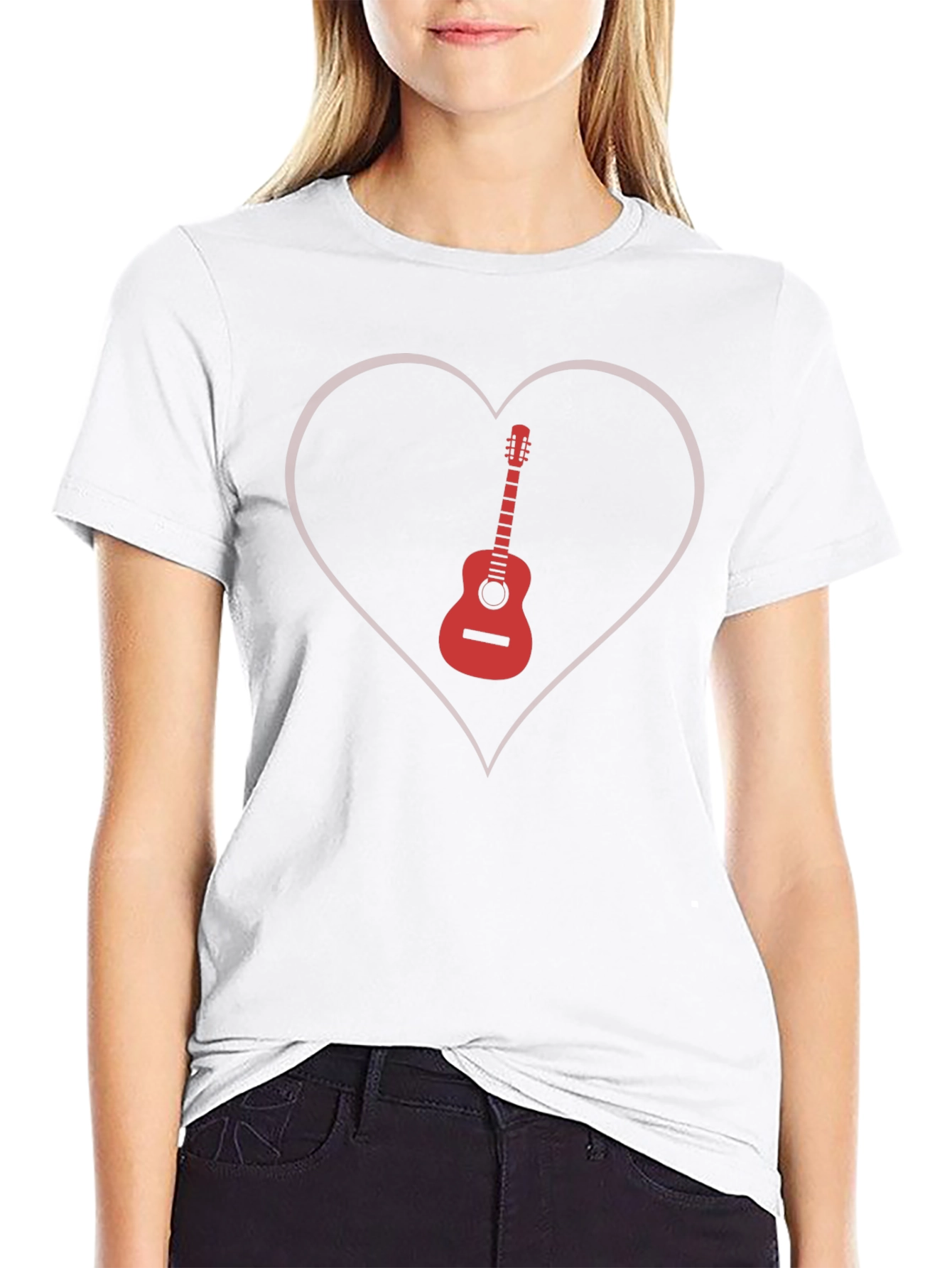 Guitar Heart Graphic Tee - Musicians Love