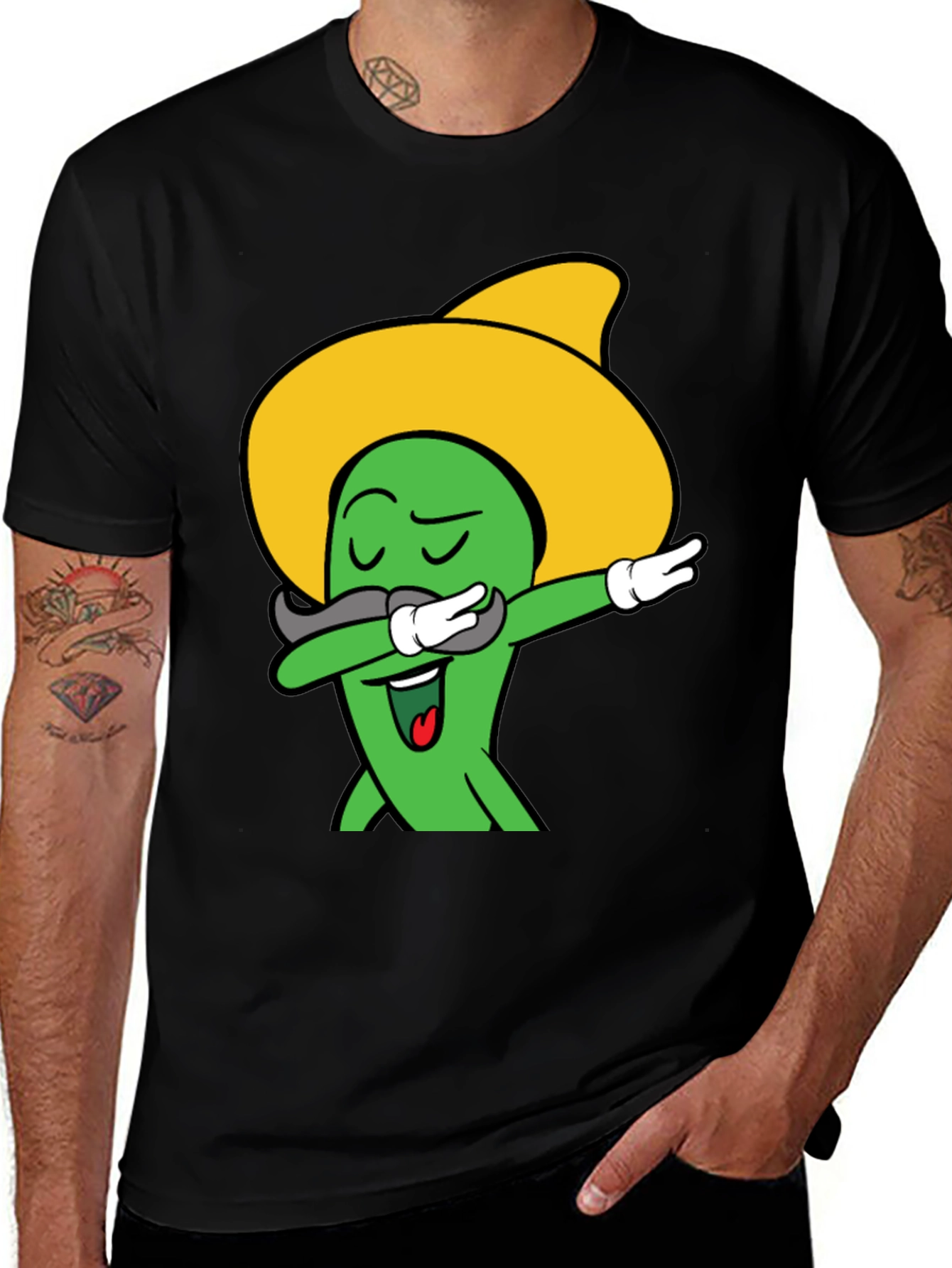 Funny Dabbing Jalapeno Black T-Shirt