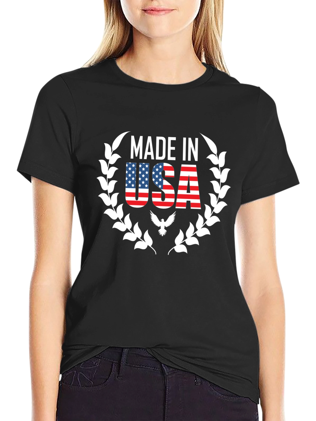 Made in USA Graphic T-Shirt - Patriotic Black Tee