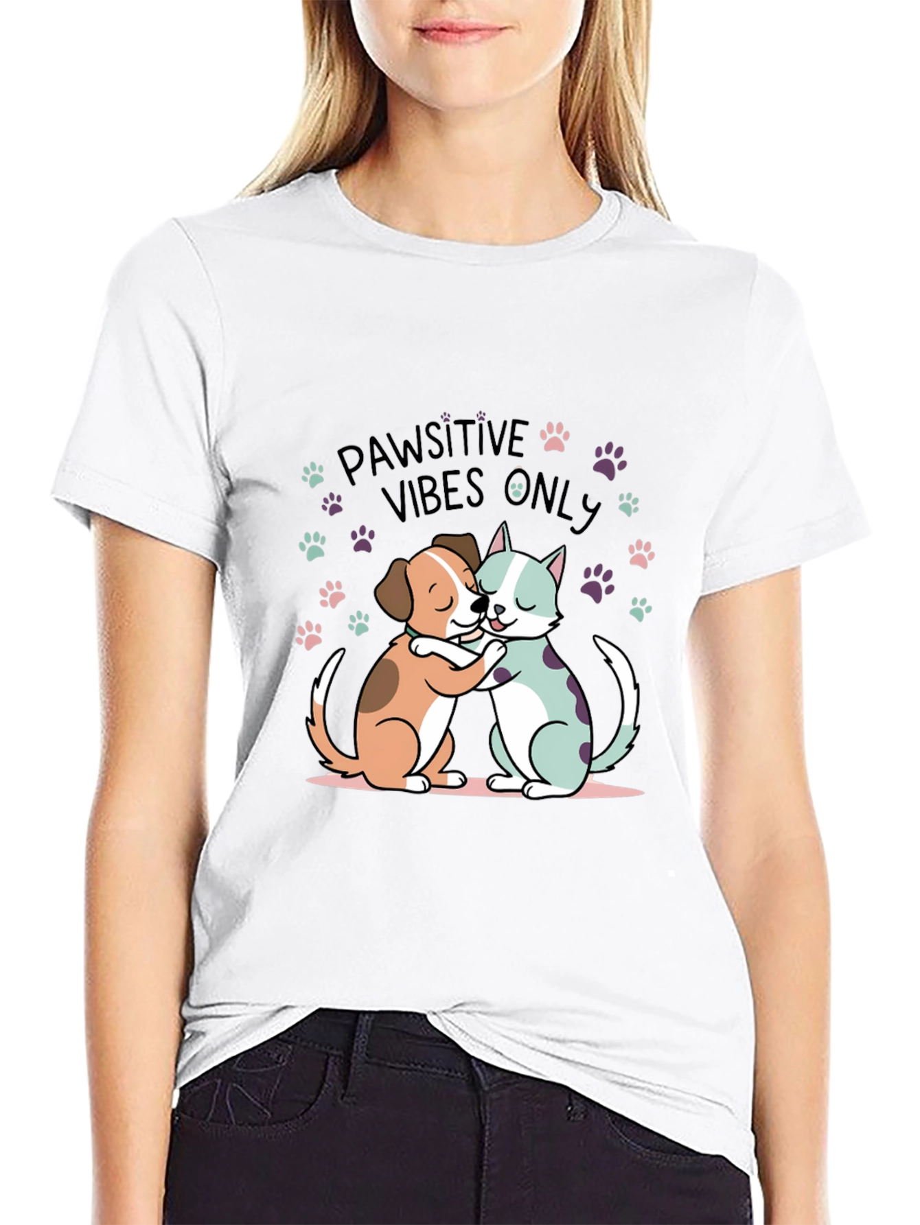 Pawsitive Vibes Only Graphic Tee