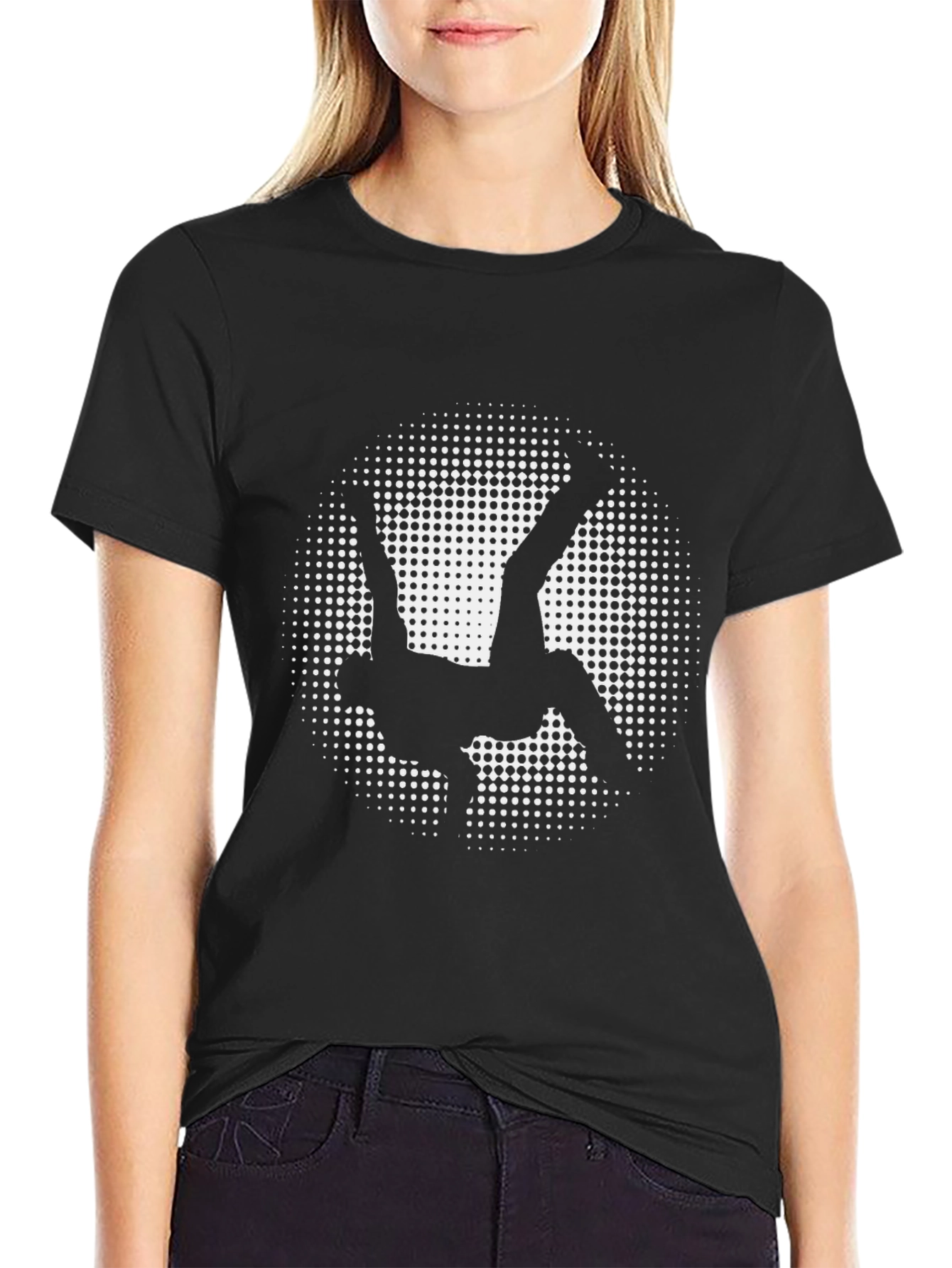 Black T-Shirt with Breakdancer Graphic