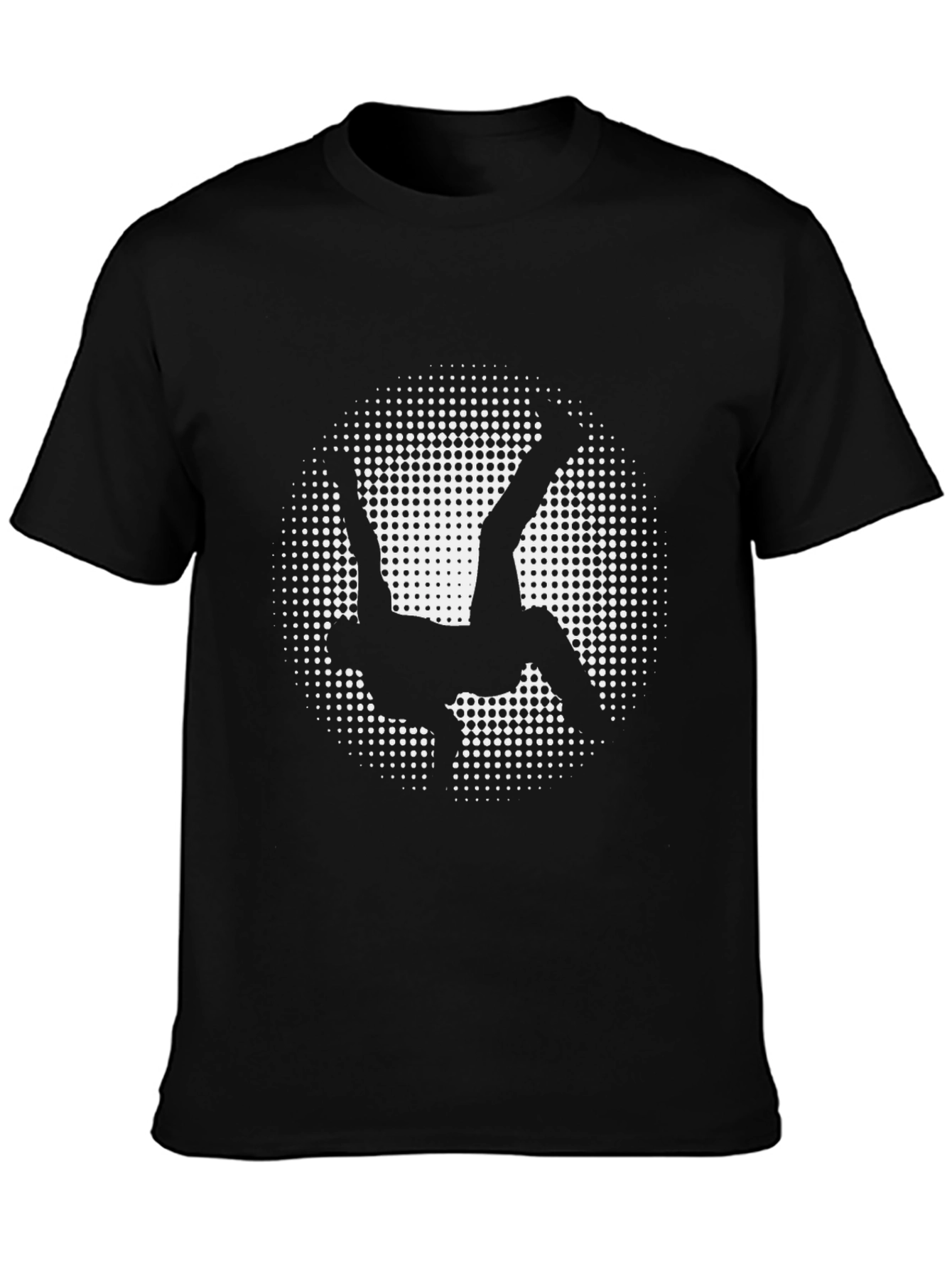 Black T-Shirt with Breakdancer Graphic