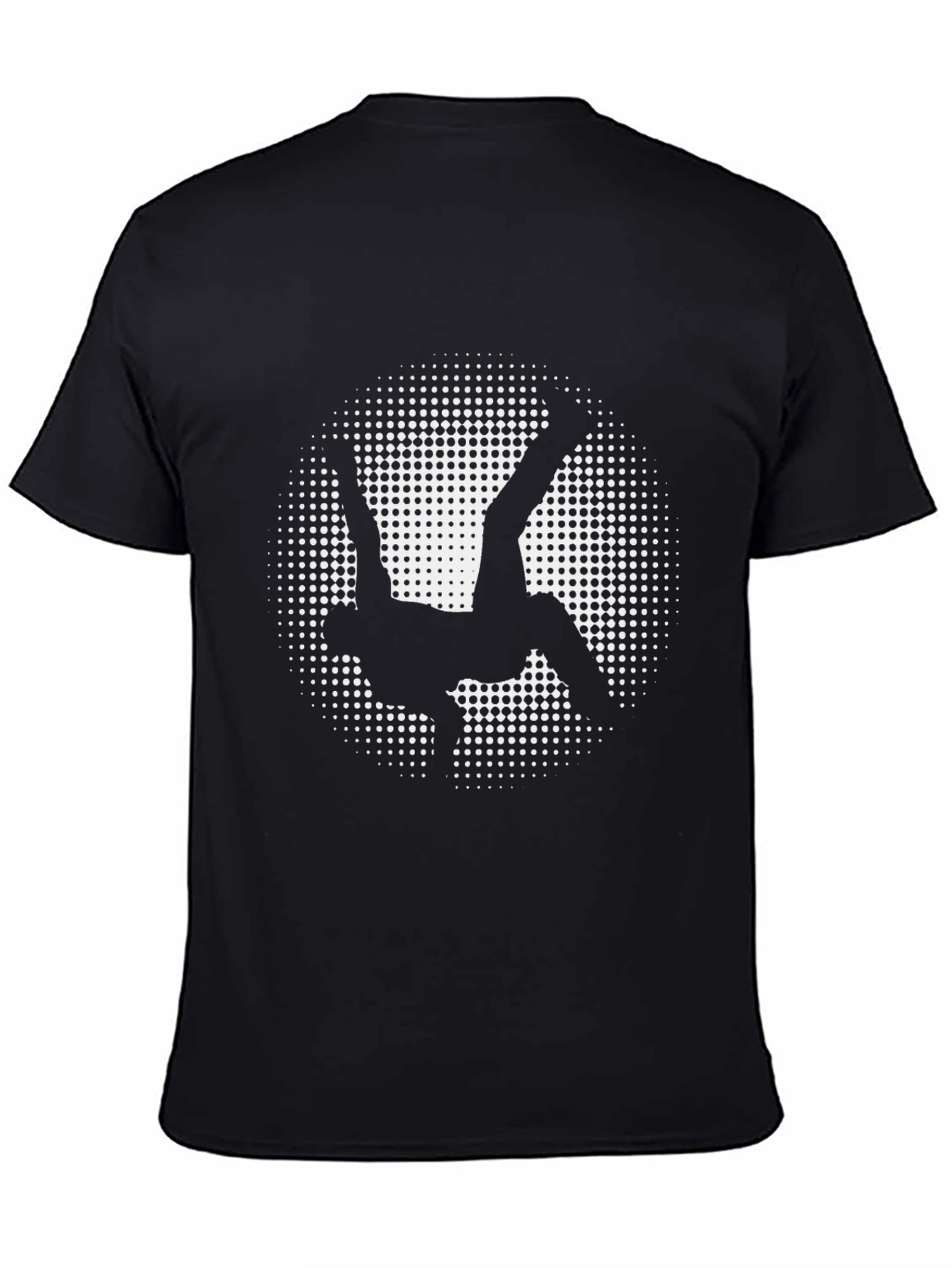 Black T-Shirt with Breakdancer Graphic