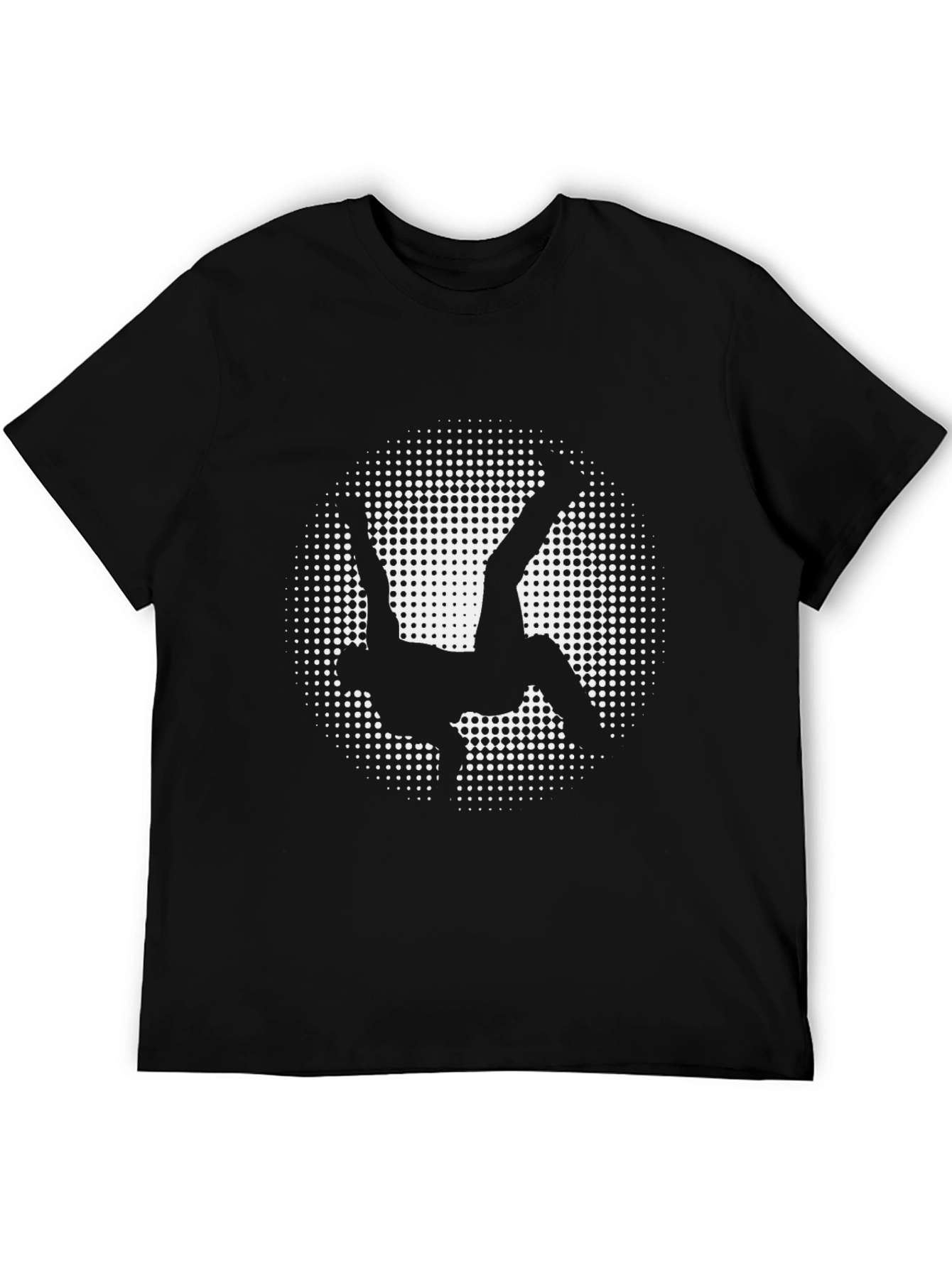 Black T-Shirt with Breakdancer Graphic