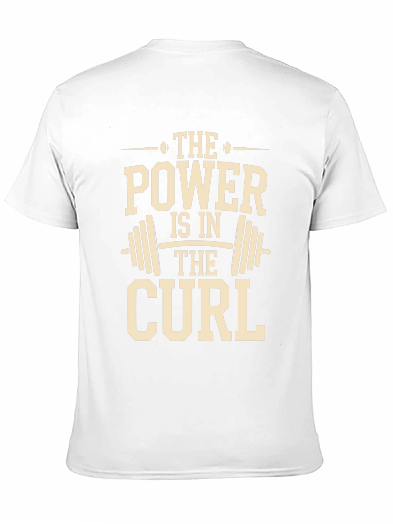 Power Curl T-Shirt - Black Cotton Gym Tee