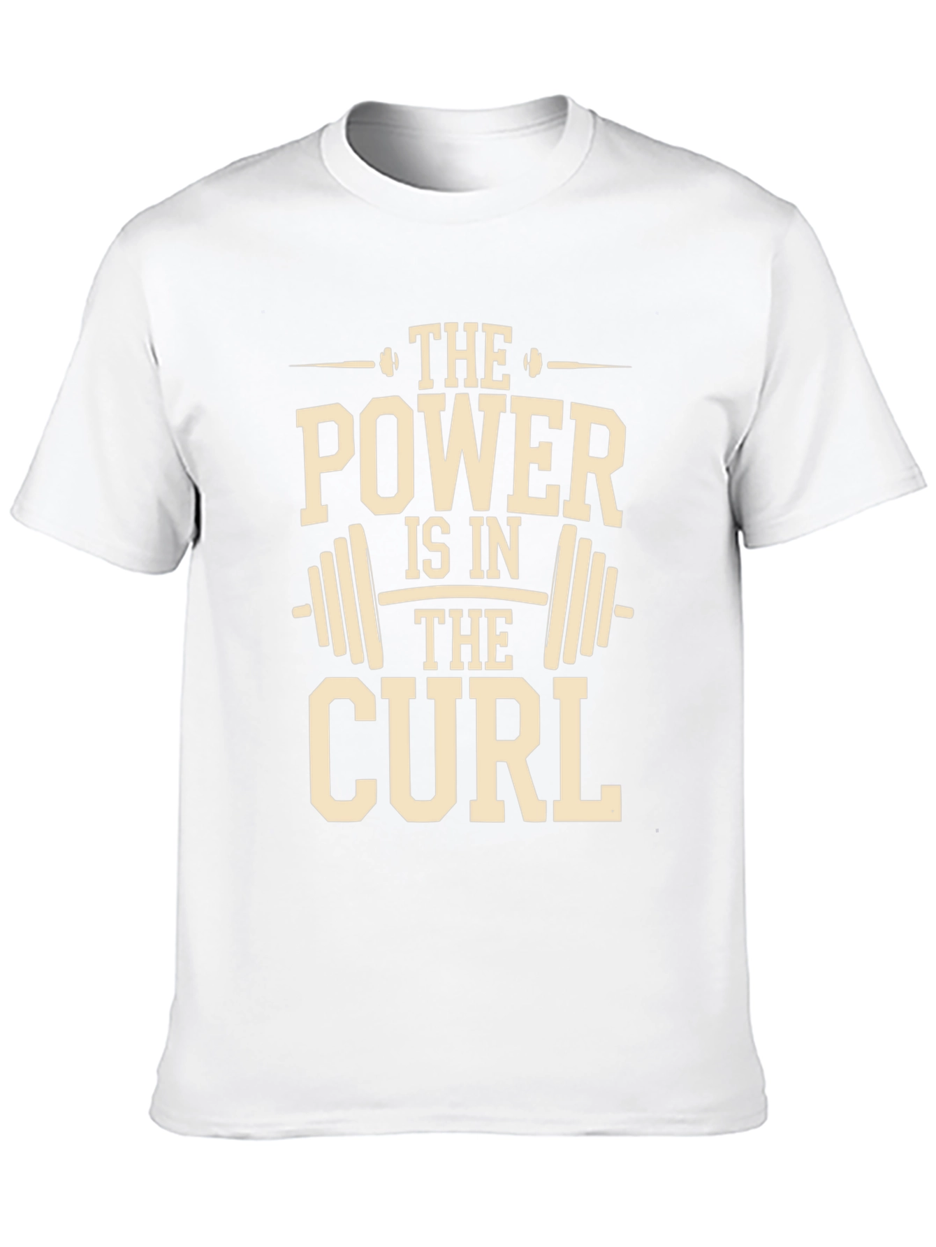 Power Curl T-Shirt - Black Cotton Gym Tee