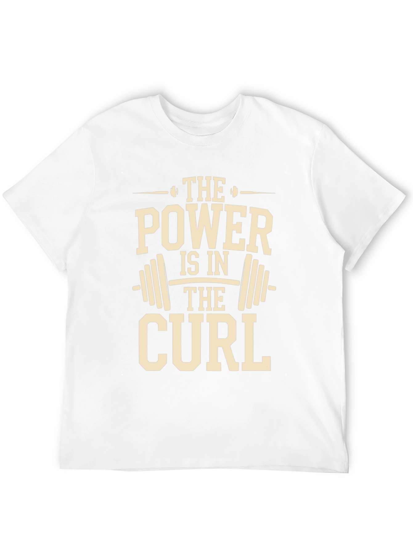 Power Curl T-Shirt - Black Cotton Gym Tee