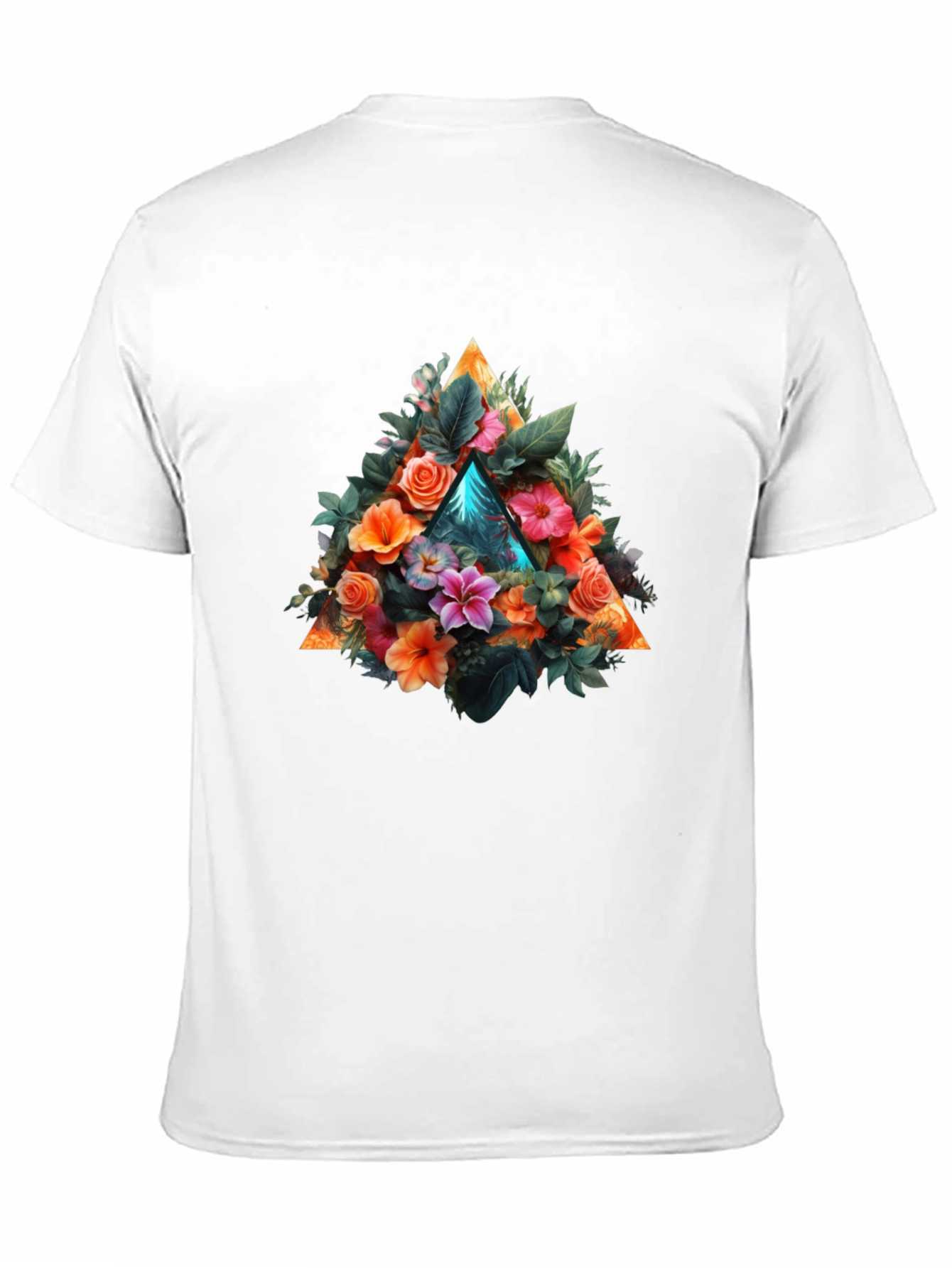 Floral Triangle Graphic T-Shirt