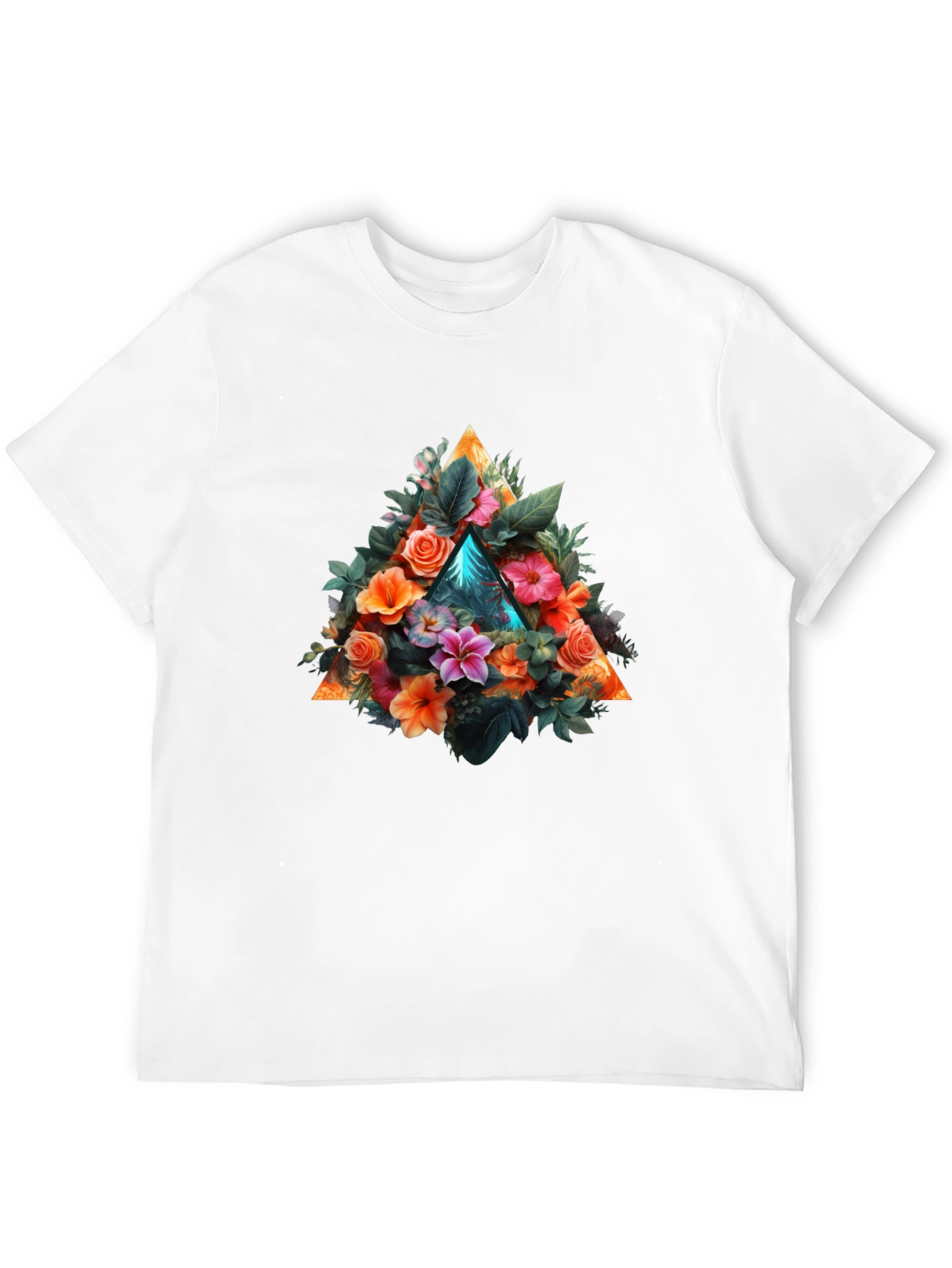 Floral Triangle Graphic T-Shirt