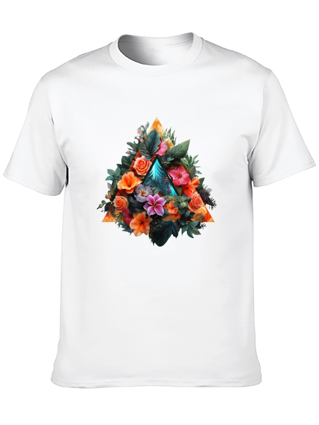 Floral Triangle Graphic T-Shirt