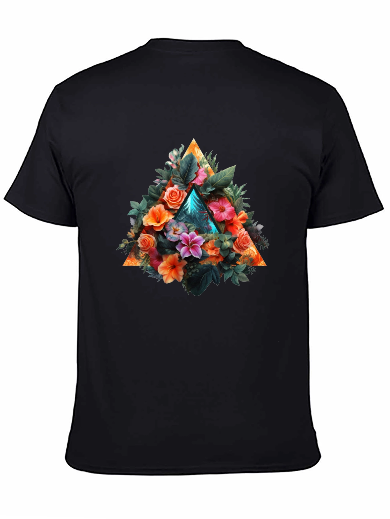 Floral Triangle Graphic T-Shirt